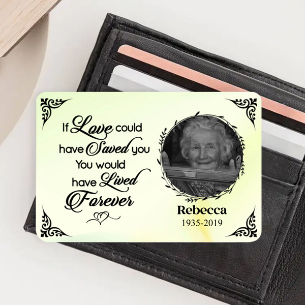 Personalized Metal Wallet Card with Photo Memorial for Family, Sentimental Keepsake, Perfect Gift of Remembrance
