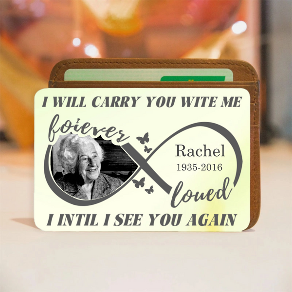 Eternal Love Metal Wallet Card, Custom Metal Wallet Card for Cherished Memories, Sentimental Keepsake