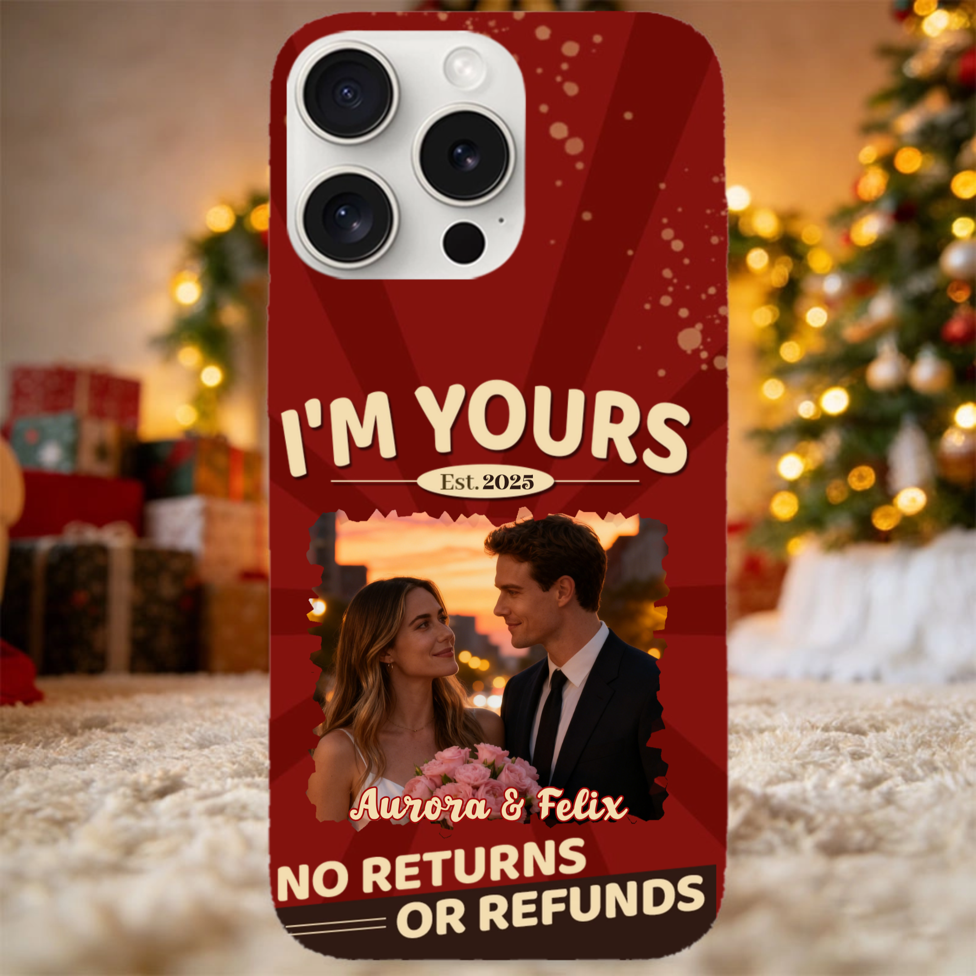 Personalized I‘M YOURS Phone Case, Romantic Gift for Couples, Lovers, Perfect for Anniversary, Valentine’s Day, Christmas