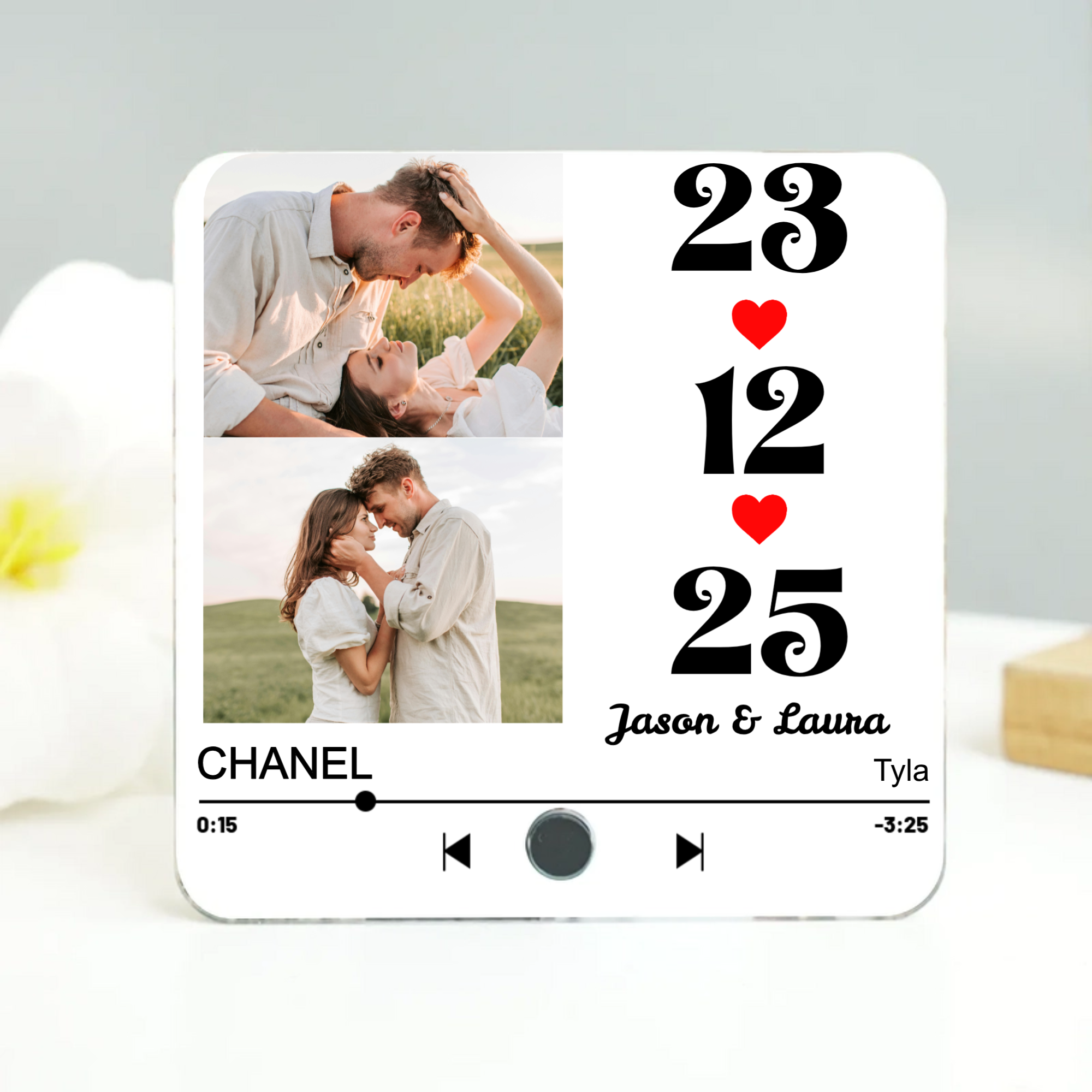 Personalized Music Player Fridge Magnet, Couple Gift for Anniversary, Valentine's Day, Christmas, Gift for Lovers, Families, Music Lovers