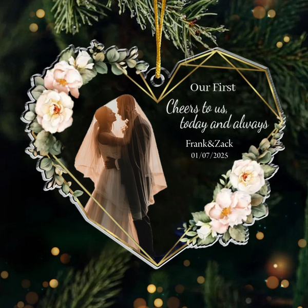 Personalized Love Heart Crystal Pendant, Keepsake for Couples, Christmas, Wedding, Anniversary Gift