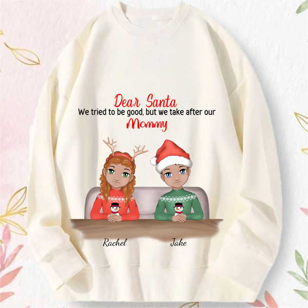 Dear Santa I tried to be good - Full color frontal - Boy/Girl