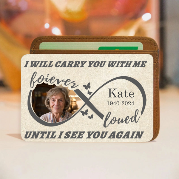 Eternal Love Metal Wallet Card, Custom Metal Wallet Card for Cherished Memories, Sentimental Keepsake