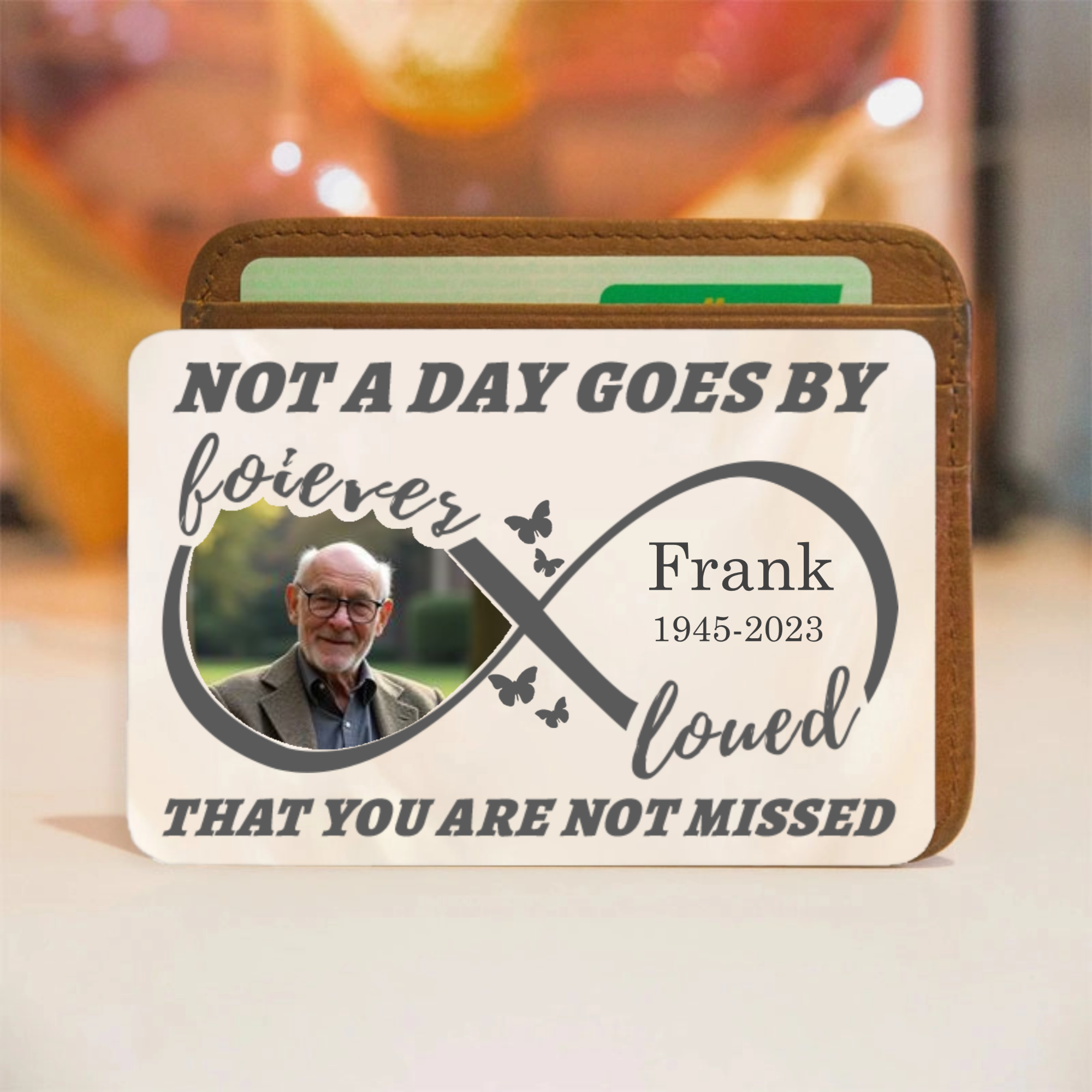 Eternal Love Metal Wallet Card, Custom Metal Wallet Card for Cherished Memories, Sentimental Keepsake