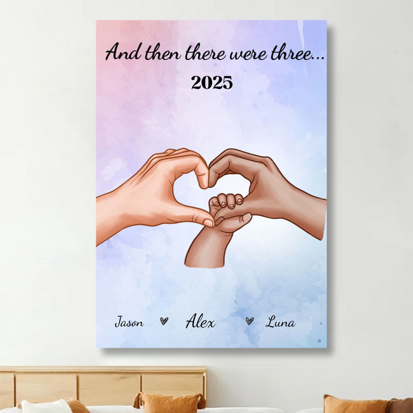 Personalized Family Hands Poster, Unique Gift for Parents, Grandparents, Christmas and Family Celebrations