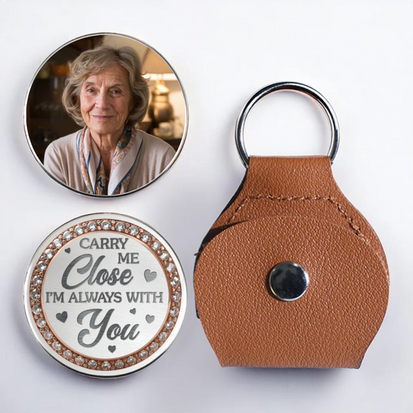 Personalized Pocket Hug Keychain, Carry Their Smile, Comforting Memorial Gift
