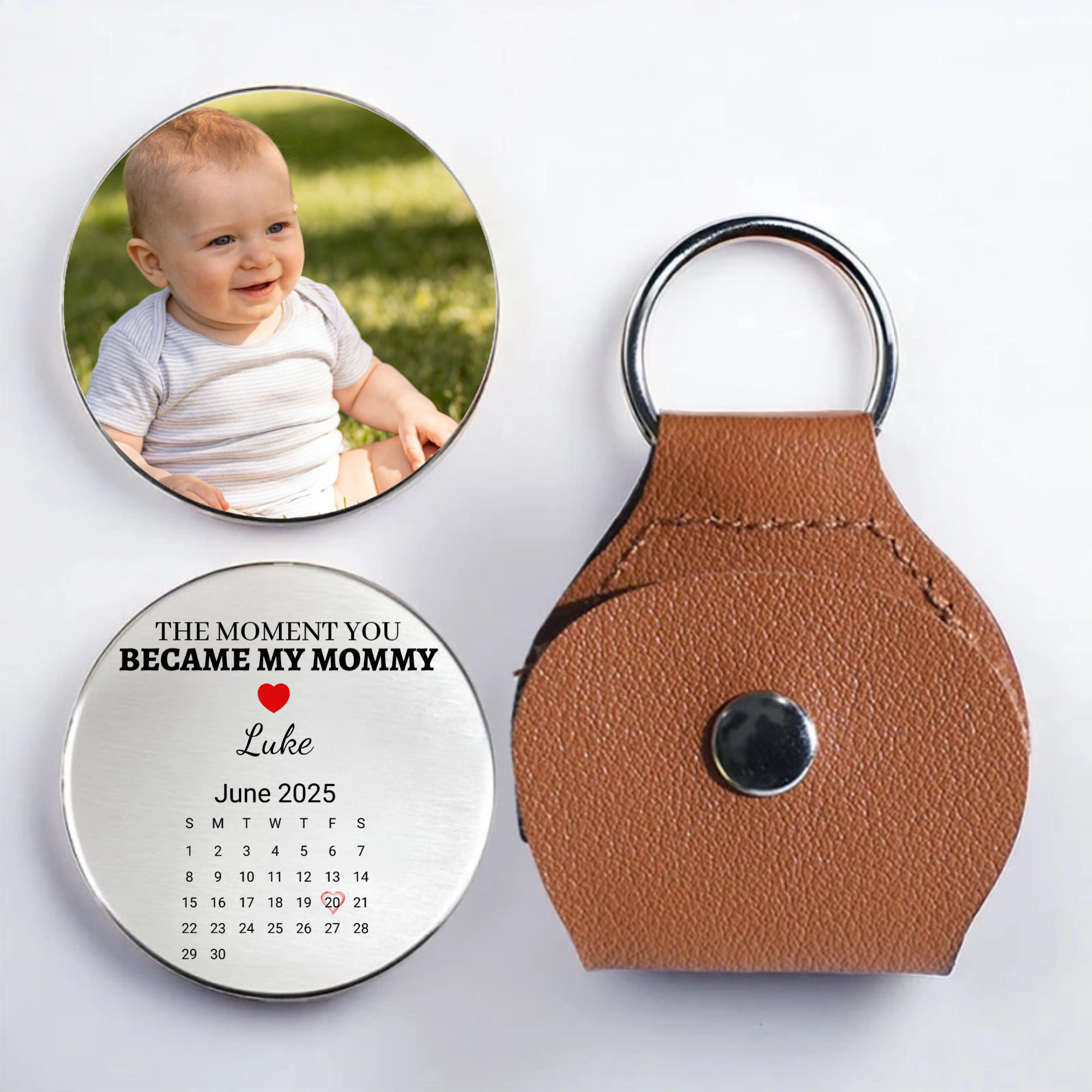 The Moment You Became My Mommy/Daddy Keychain, Perfect for Baby Shower, New Parents, Mother’s Day, Father’s Day Celebration