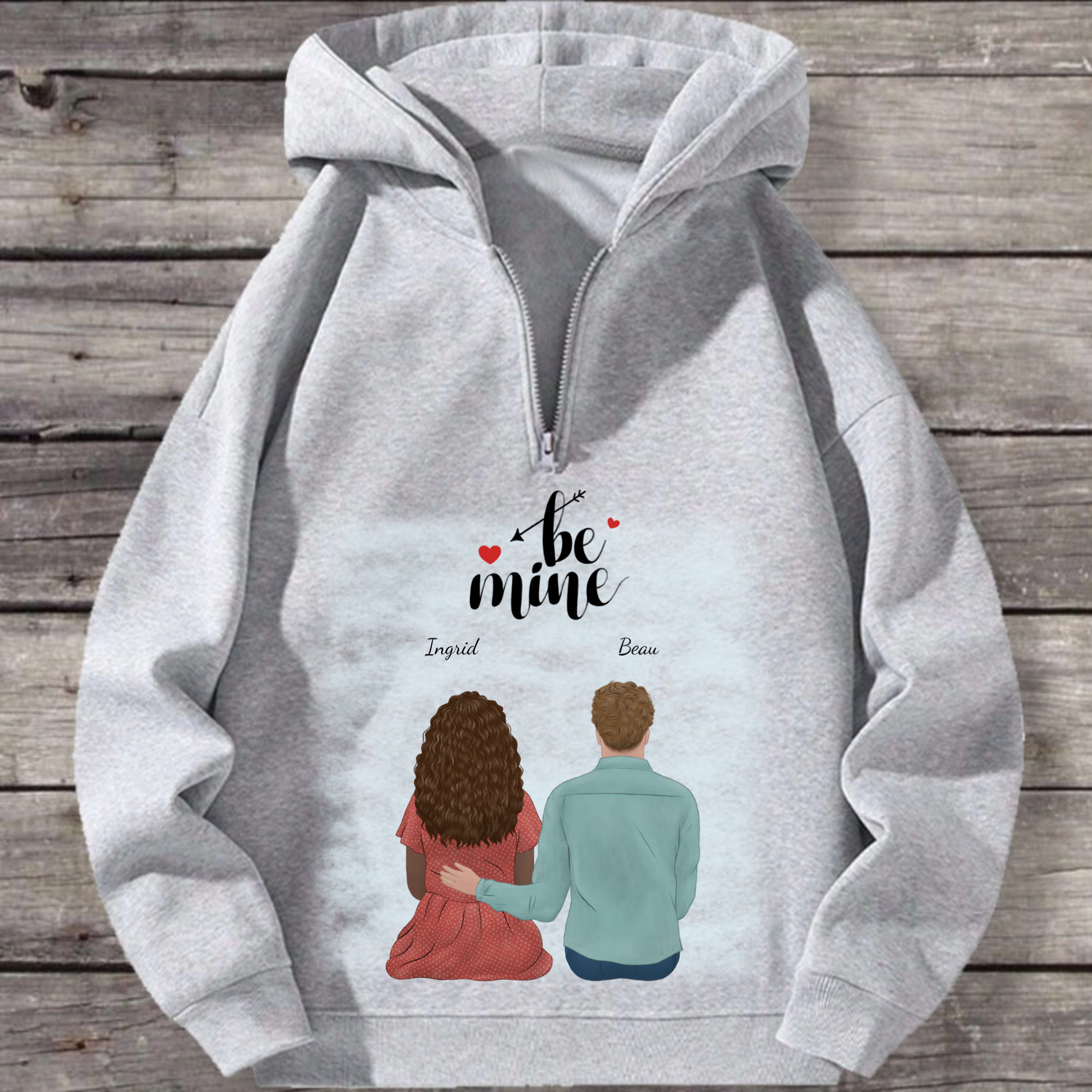 Personalized Me & You Couples Hoodie, Matching Gift for Couples on Valentine's Day & Anniversaries, Unisex Fit
