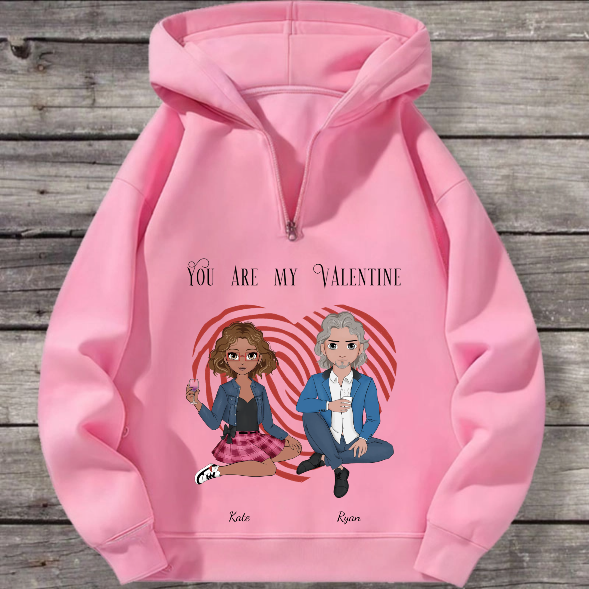 You Are My Valentine Custom Hoodie, Unisex Gift for Valentine’s Day, Anniversary, Romantic Celebration