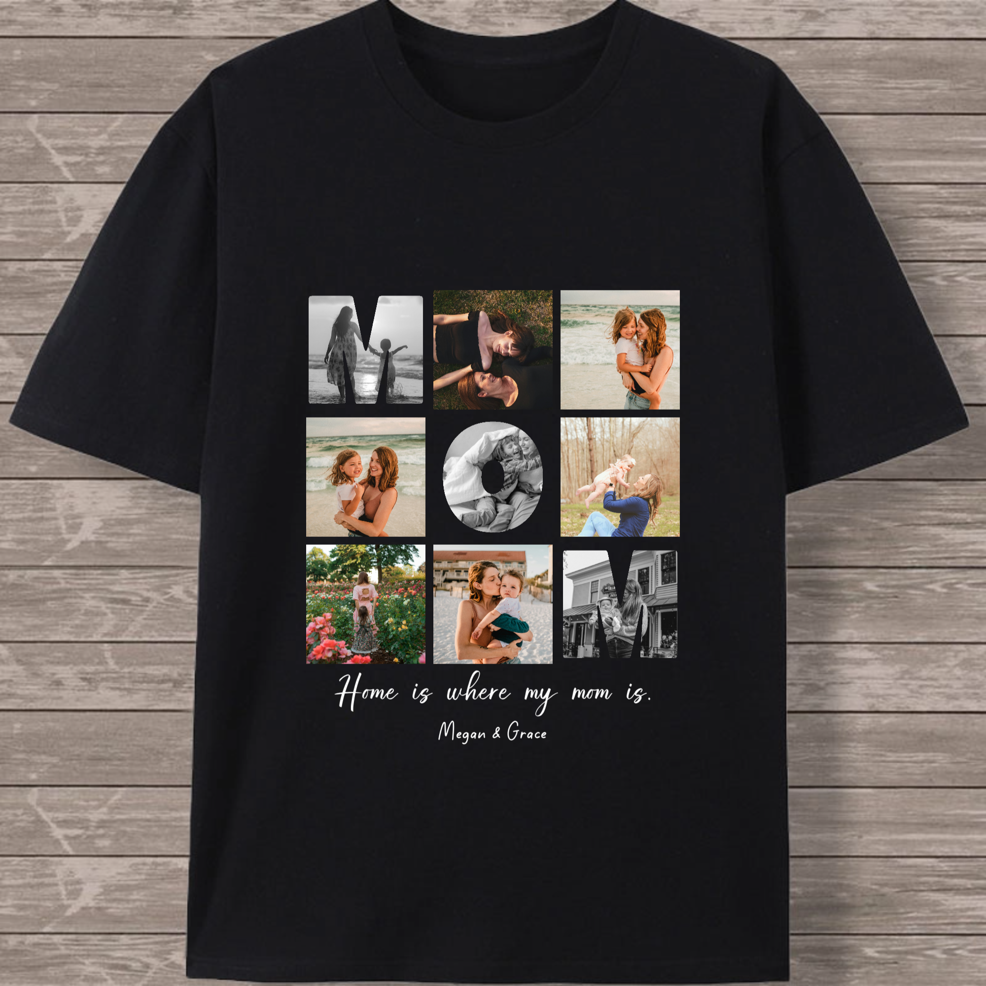 Personalized Mom Photo T - Shirt,Gift for Mom, Grandma, Family, Perfect for Birthday, Mother’s Day, Unisex