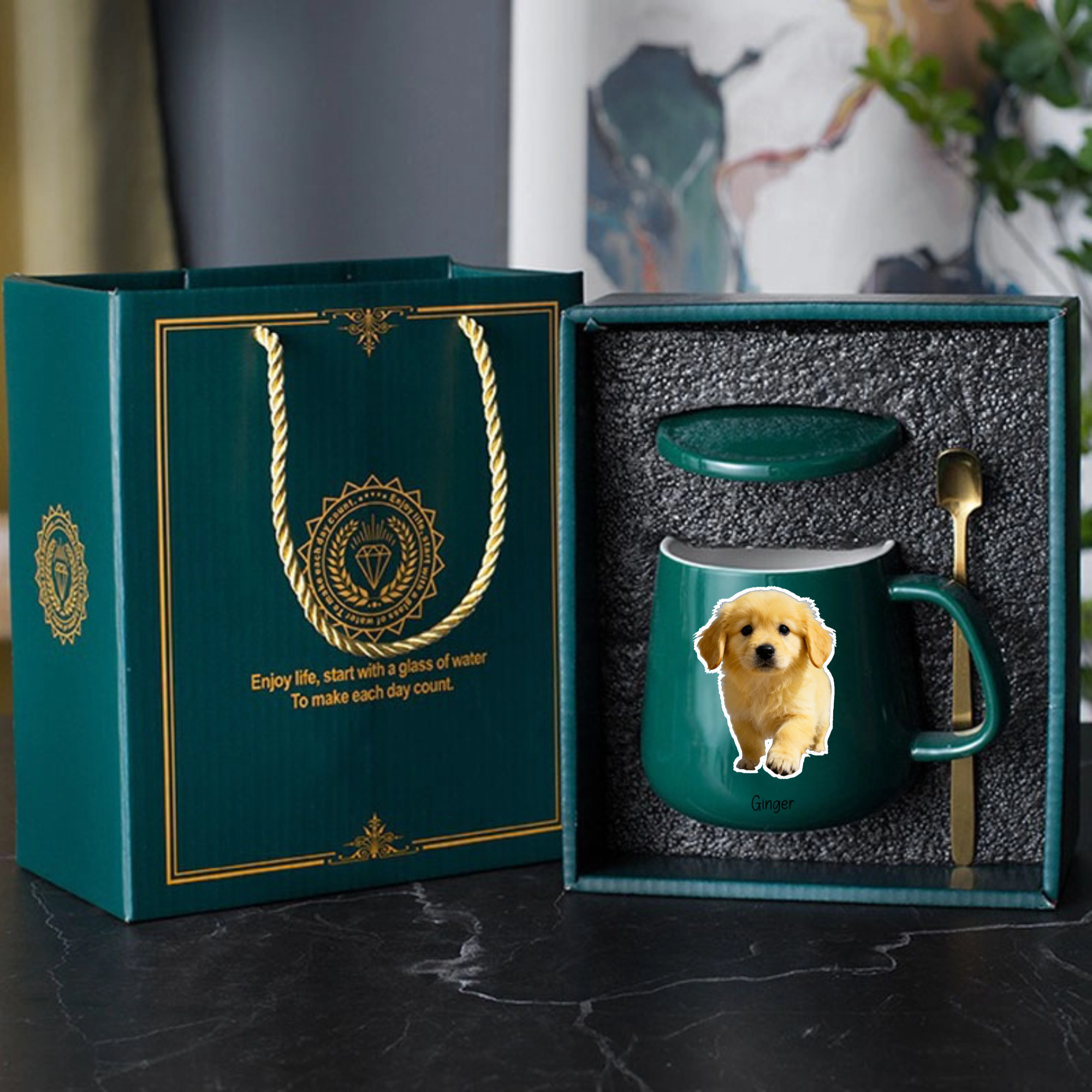 Pet Photo Mug Gift Set, Gift for Pet Lovers, Perfect for Pet Birthday, Christmas Celebration