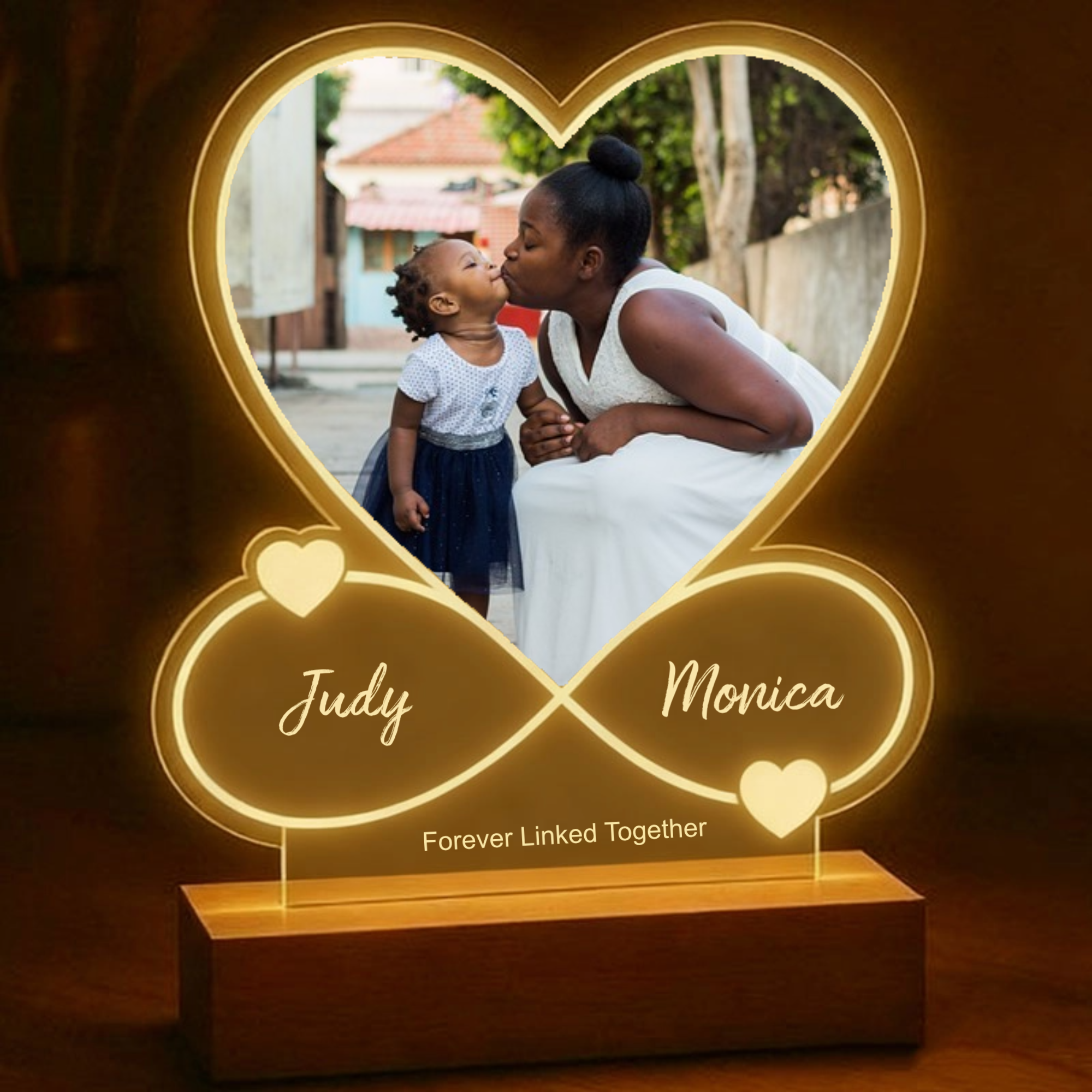Customize Your Photo with Name & Message -Personalized Night Light Gift for Loved Ones