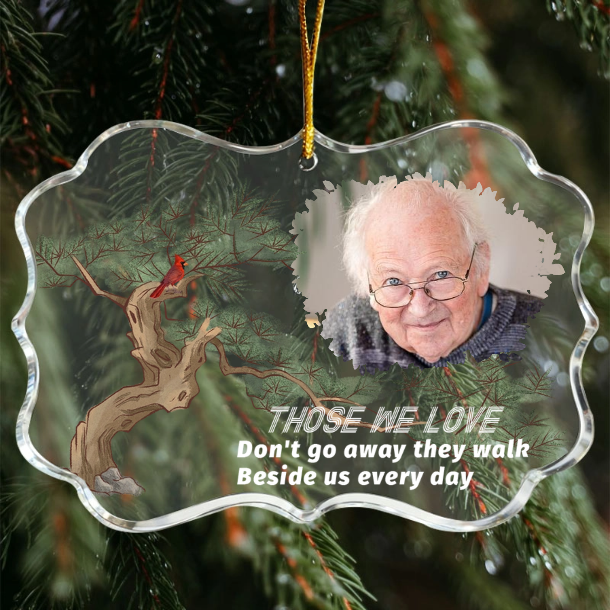 I'm Always With You, Personalized Memorial Acrylic Photo Ornament, Comforting Gift for Family, Friends