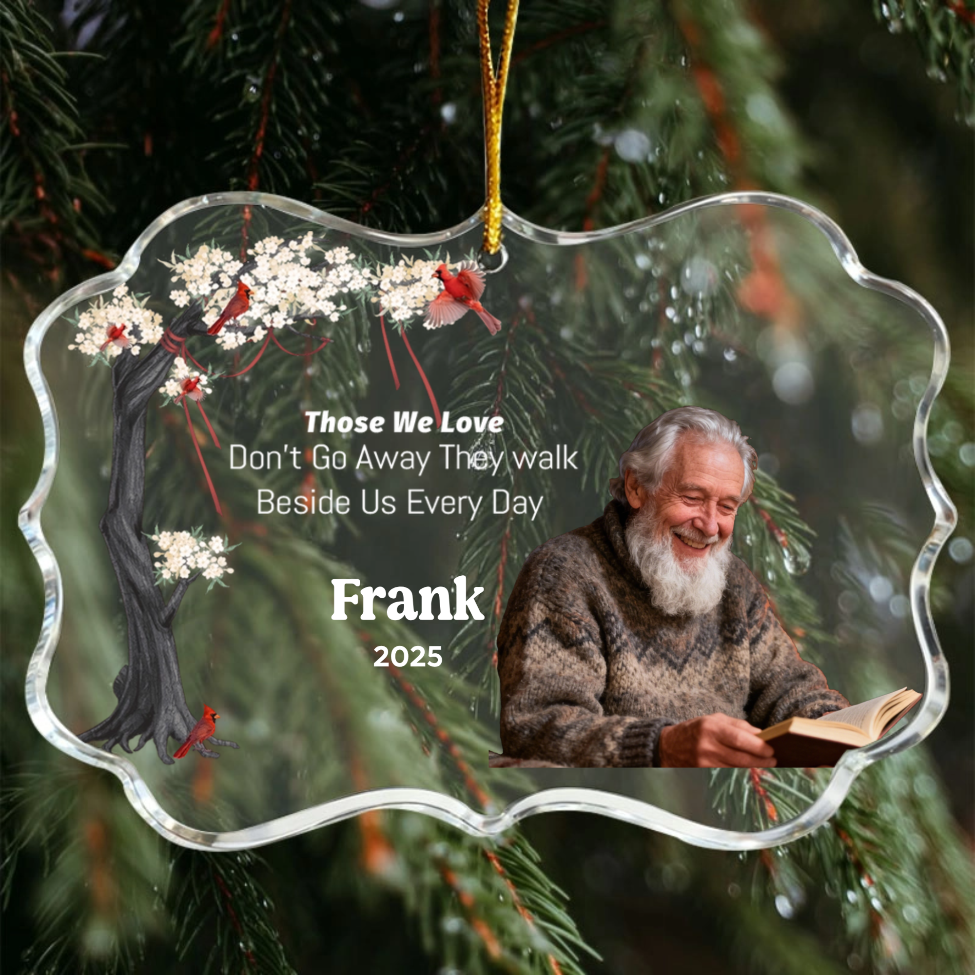 I'm Always With You, Personalized Memorial Acrylic Photo Ornament,Comforting Gift for Family, Friends