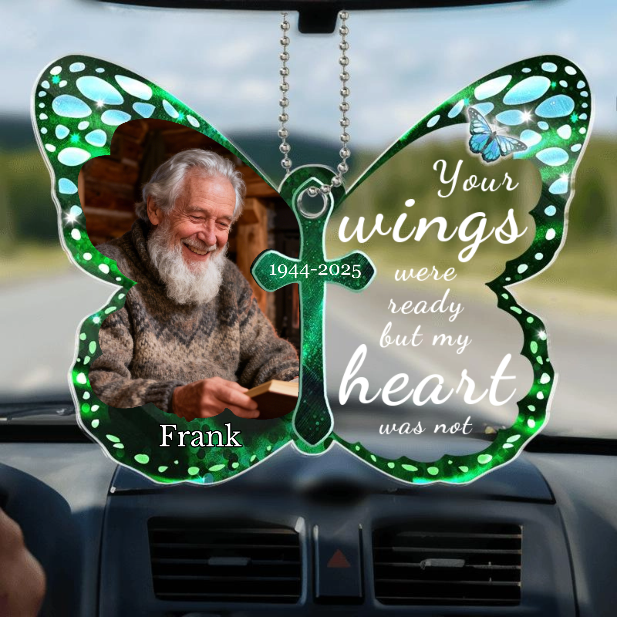 Personalized Butterfly Photo Memorial Keepsake, We Keep Their Spirit Alive Ornament, Sympathy Gift, Christmas Gift For Family Members