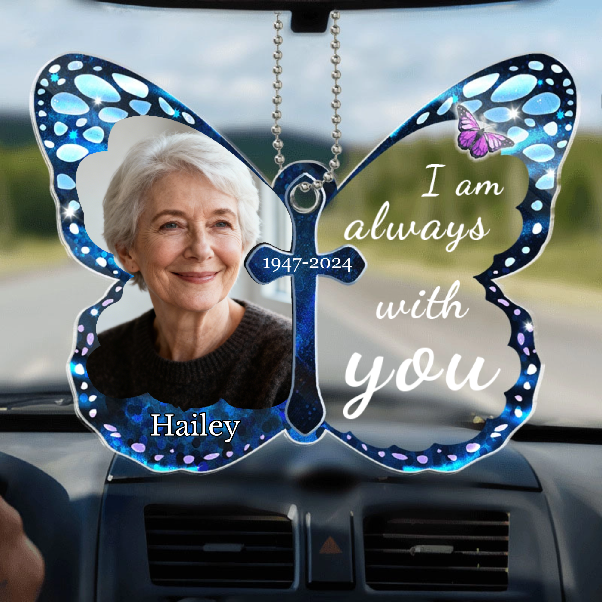 Personalized Butterfly Photo Memorial Keepsake, We Keep Their Spirit Alive Ornament, Sympathy Gift, Christmas Gift For Family Members