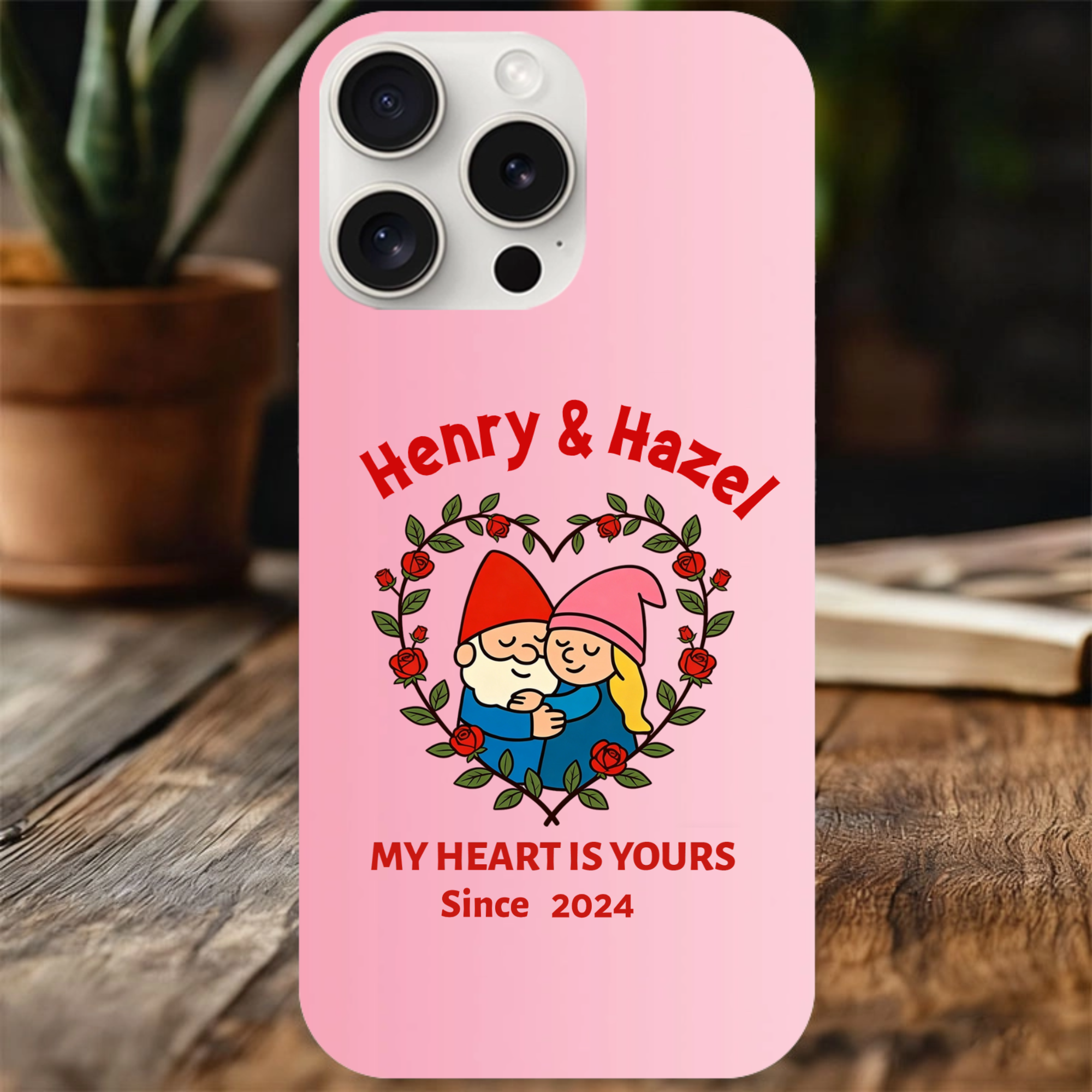 Cartoon Personalized TPU Phone Case, Couple’s Romantic Gift for Anniversaries, Valentine’s Day
