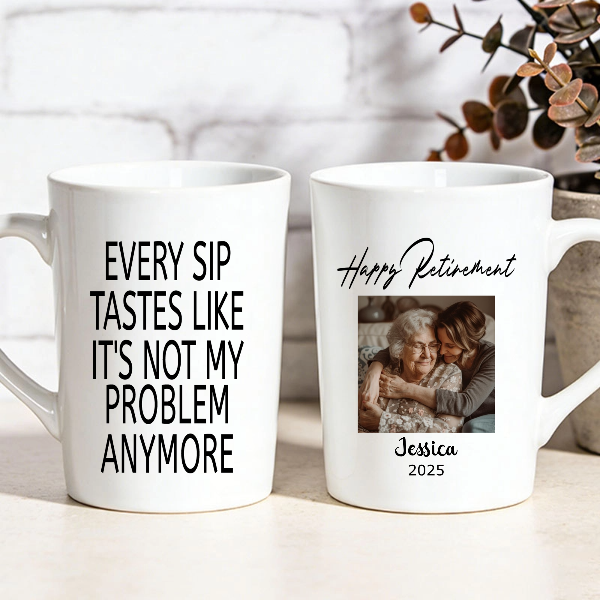 Not My Problem Personalized Retirement Mug, Gift for Retiree, Colleague, Friend, Perfect for Retirement Party, Office Farewell, Goodbye Celebration