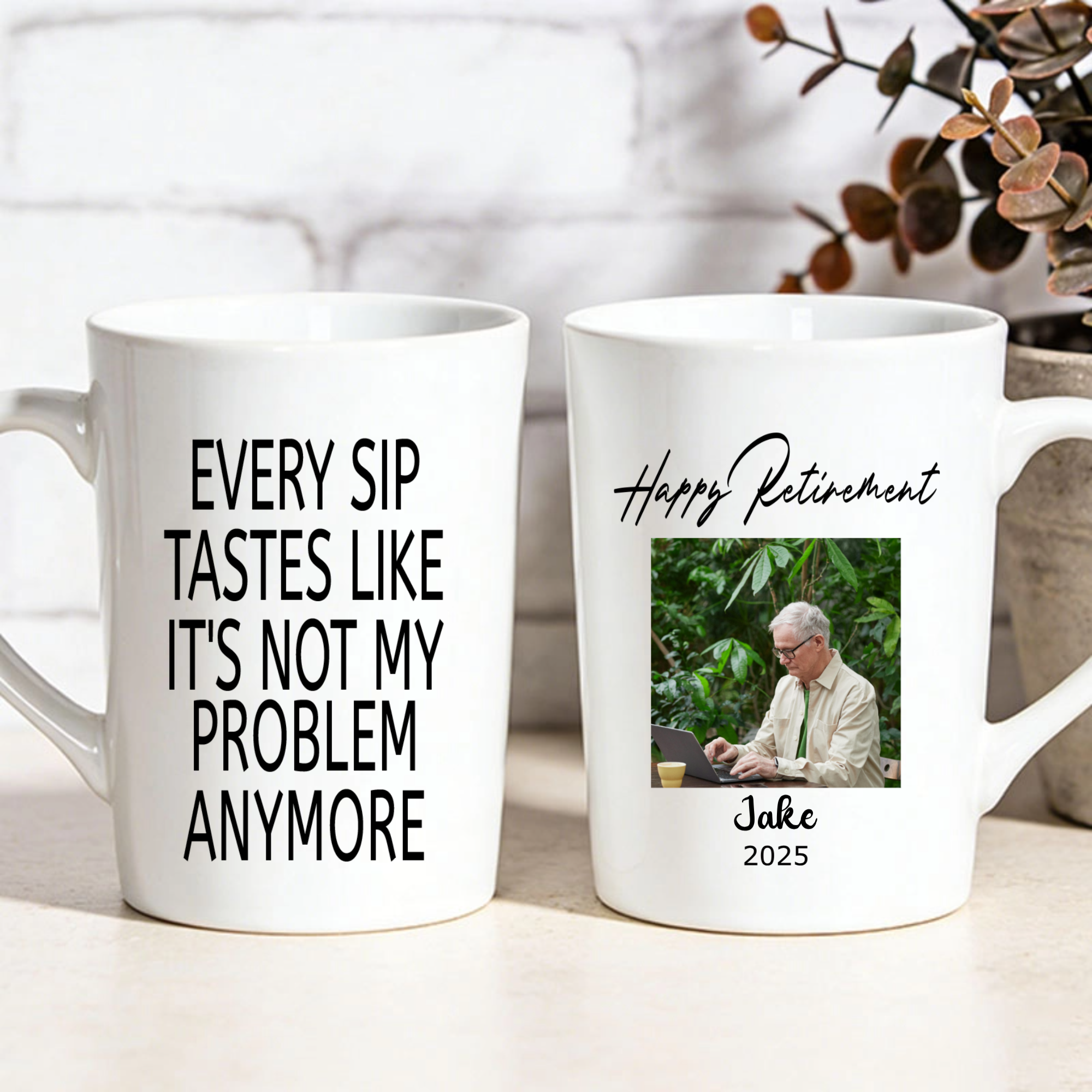 Not My Problem Personalized Retirement Mug, Gift for Retiree, Colleague, Friend, Perfect for Retirement Party, Office Farewell, Goodbye Celebration
