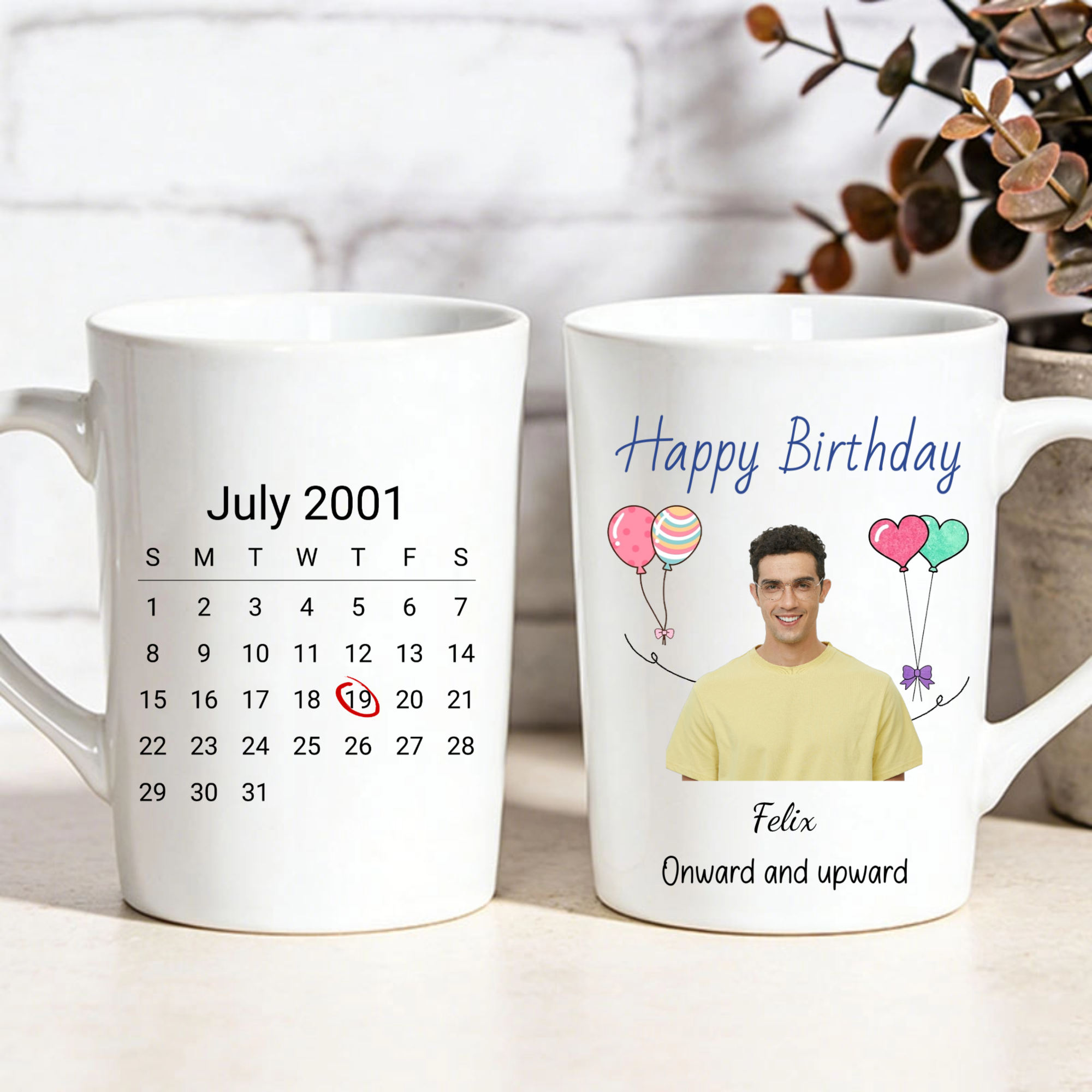Personalized Birthday Photo Mug, Gift for Friends, Family, Lovers, Perfect for Birthday, Anniversary, Christmas Celebration