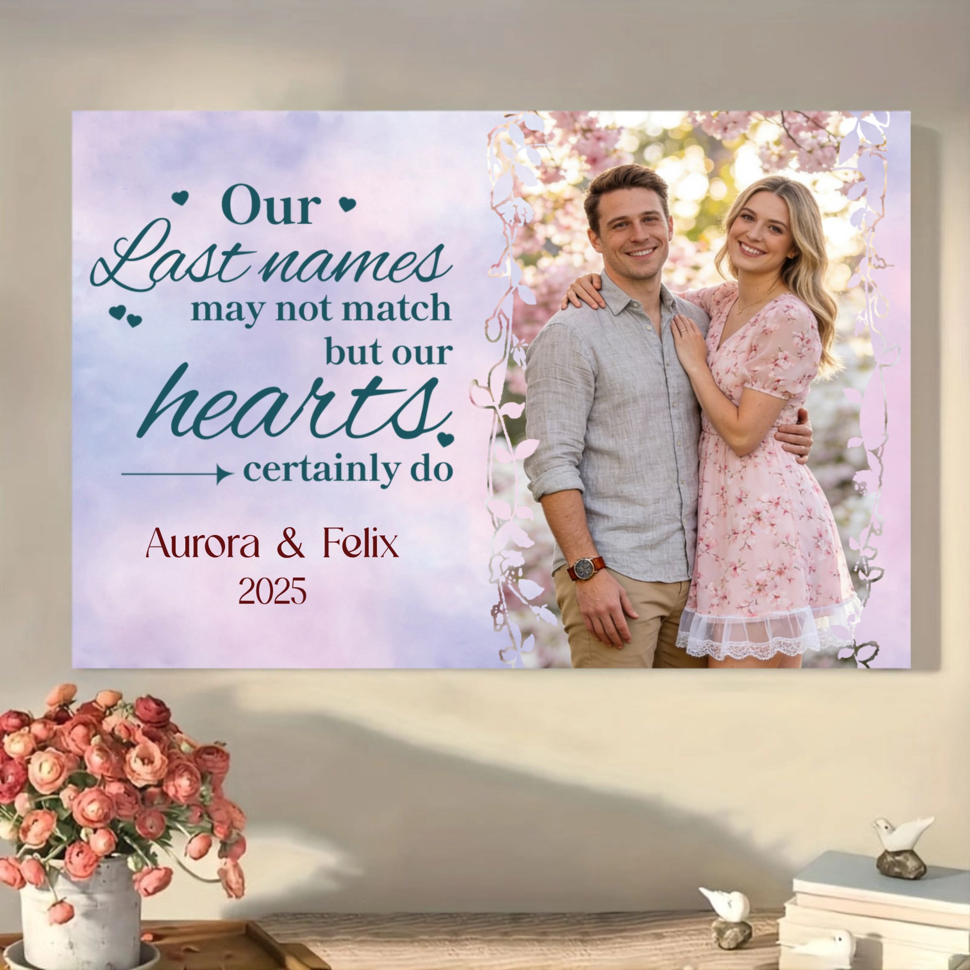 The Love Declaration Custom Story Poster, Romantic Home Decor, Gift for Couples, Friends, Family, Perfect for Anniversary, Wedding, Valentine's Day