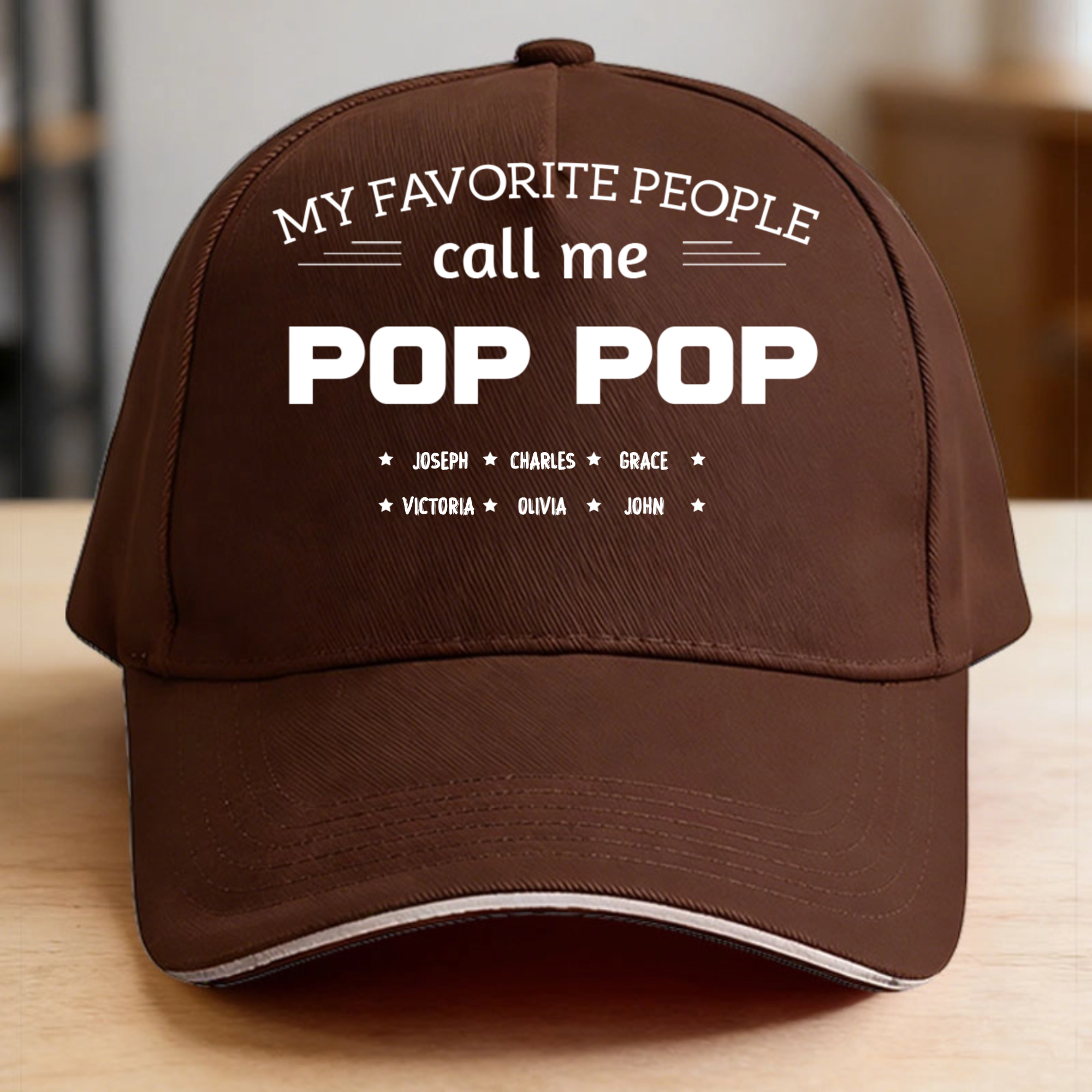 Personalized Baseball Cap with Papa Quote, Custom Kids' Names, Vintage Dad Hat, Unique Gift for Fathers & Grandpas