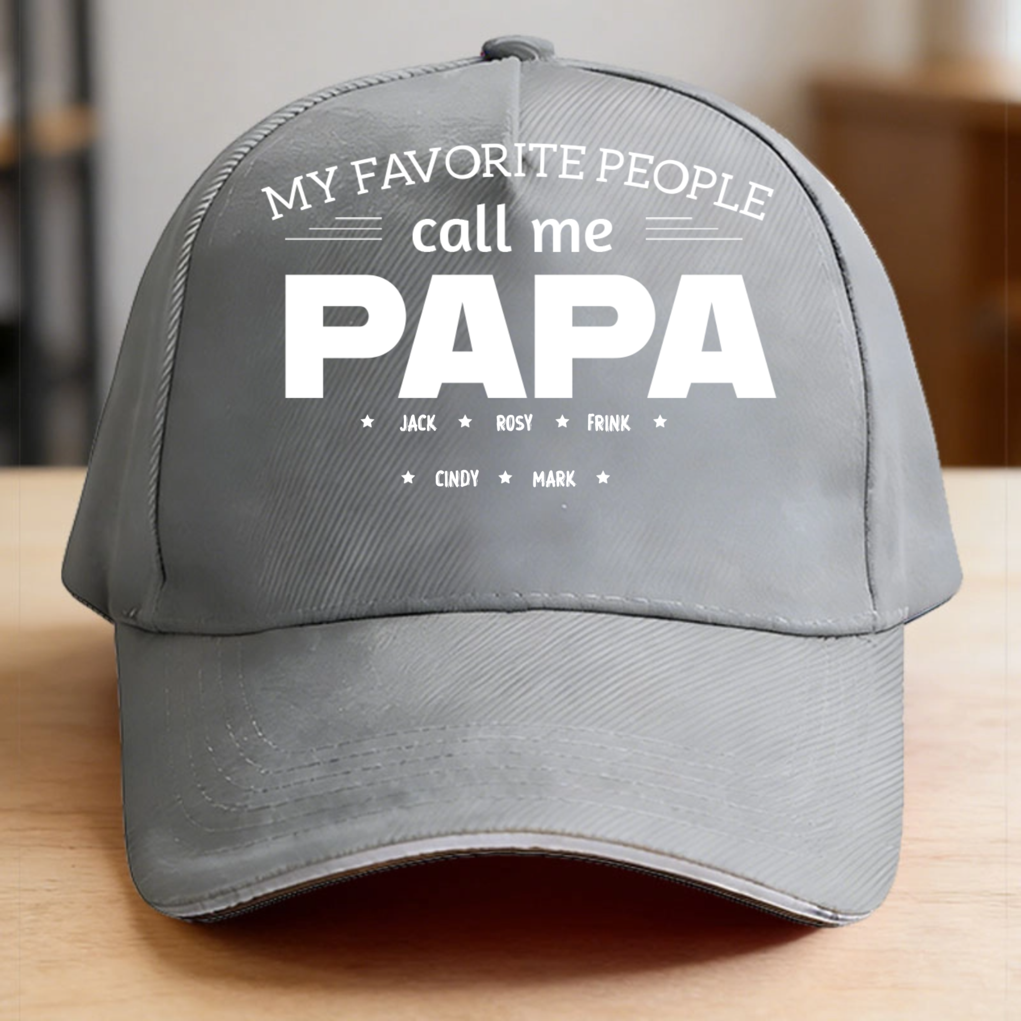 Personalized Baseball Cap with Papa Quote, Custom Kids' Names, Vintage Dad Hat, Unique Gift for Fathers & Grandpas