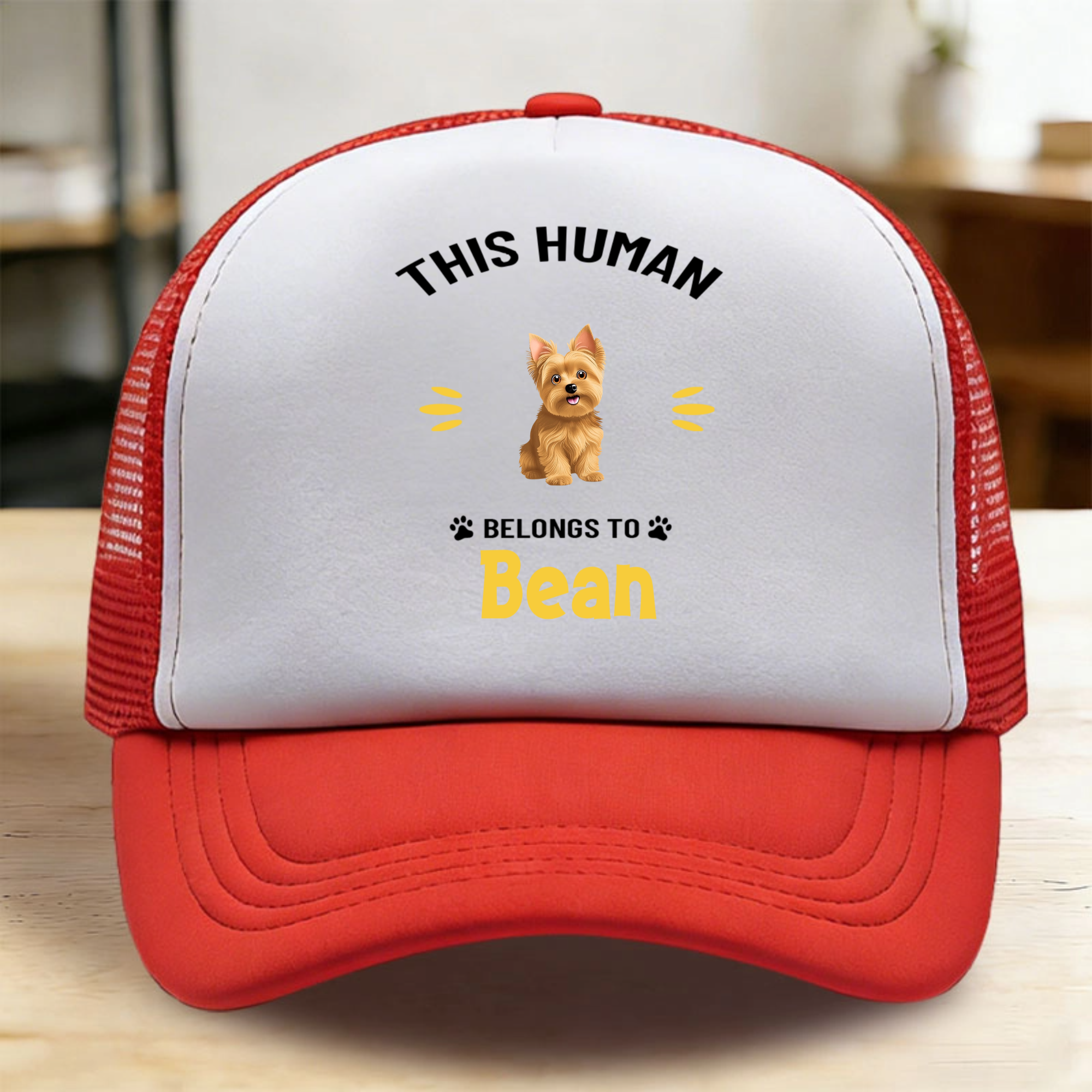 This Human Belongs To Pet Sponge Mesh Baseball Cap, Gift for Dog Lovers, Cat Owners, Perfect for Casual Wear, Daily Outing, Pet Celebration