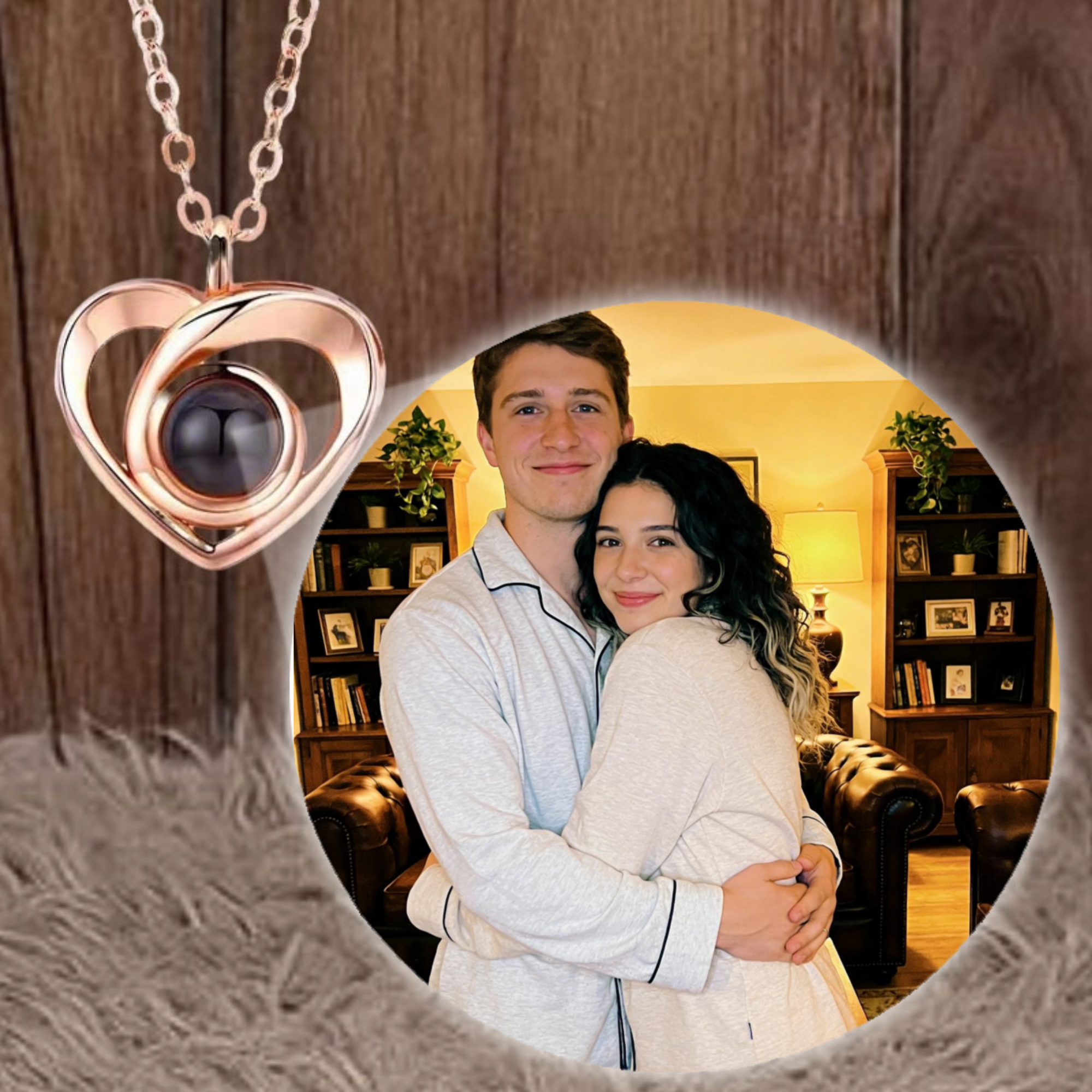 Personalized Photo Projection Necklace, Gift for Couples, Cat Lovers, Mothers, Perfect for Birthday, Mother’s Day, Special Occasion