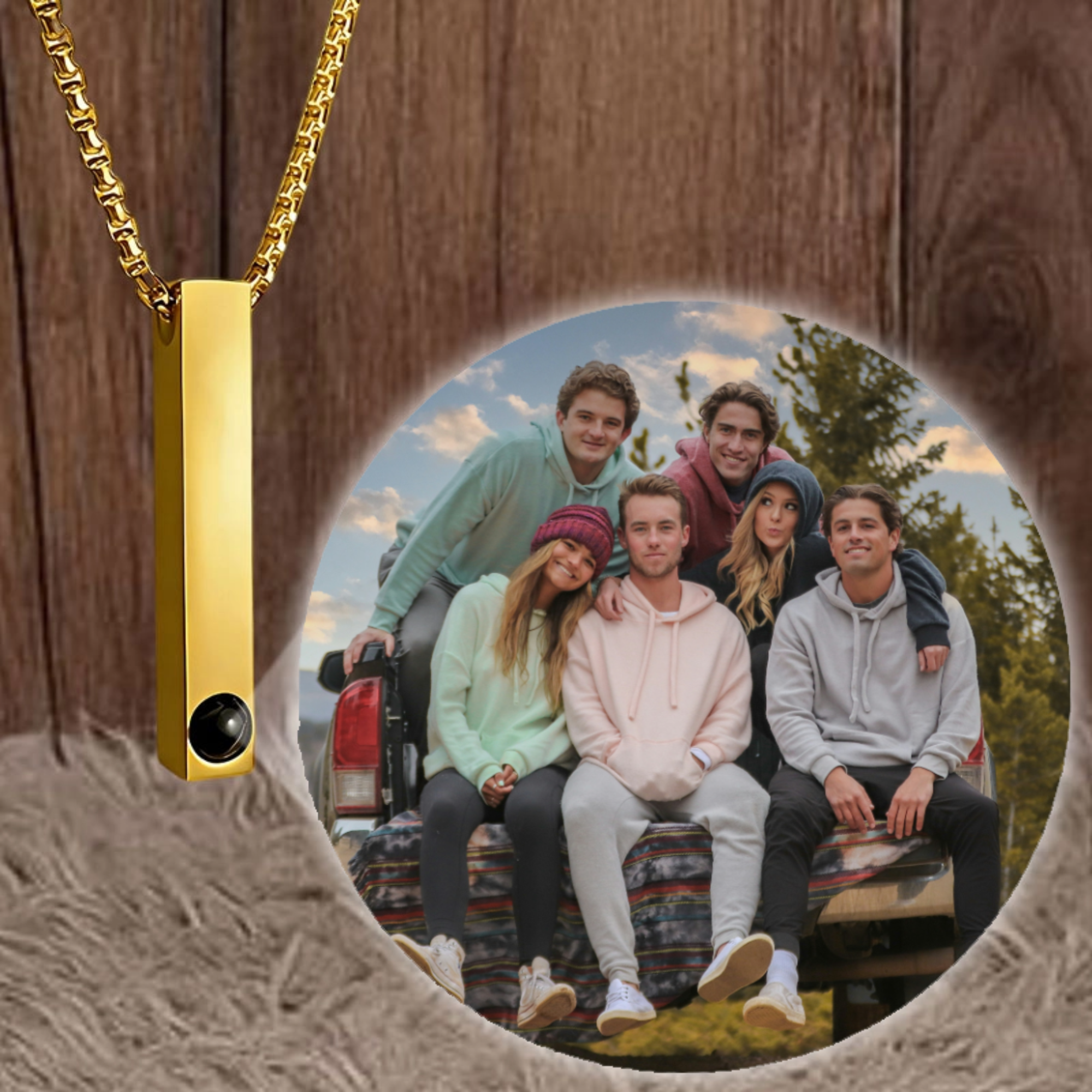 Projection Necklace, Gift for Friends, Couples, Anyone, Perfect for Birthday, Wedding, Anniversary, Any Occasion