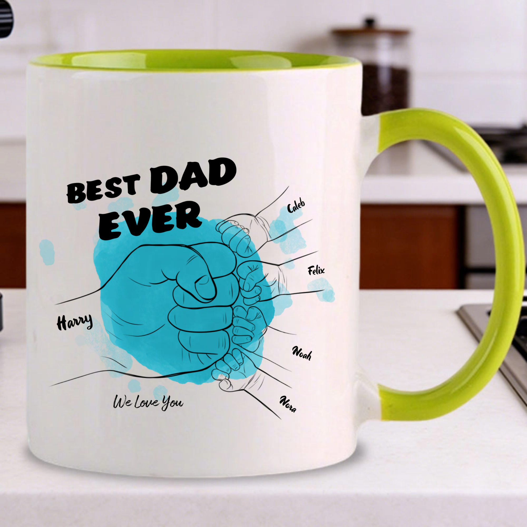 Best Dad Ever Custom Mug, Gift for Father’s Day, Birthday, All Family Occasions