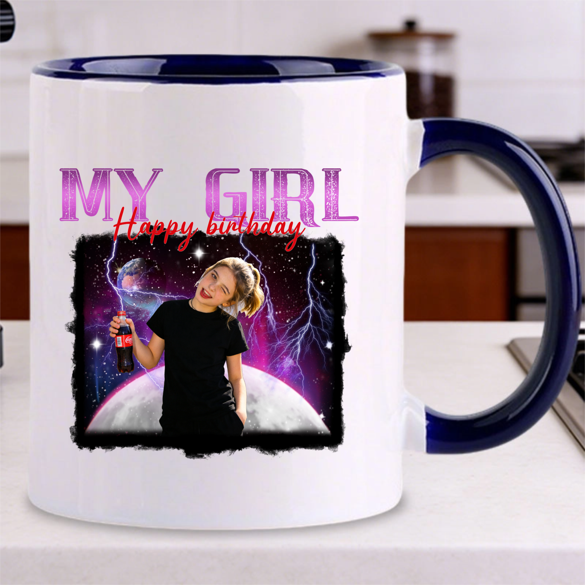 Galaxy Bootleg Personalized Mug, Gift for Kids, Children, Perfect for Birthday Celebrations