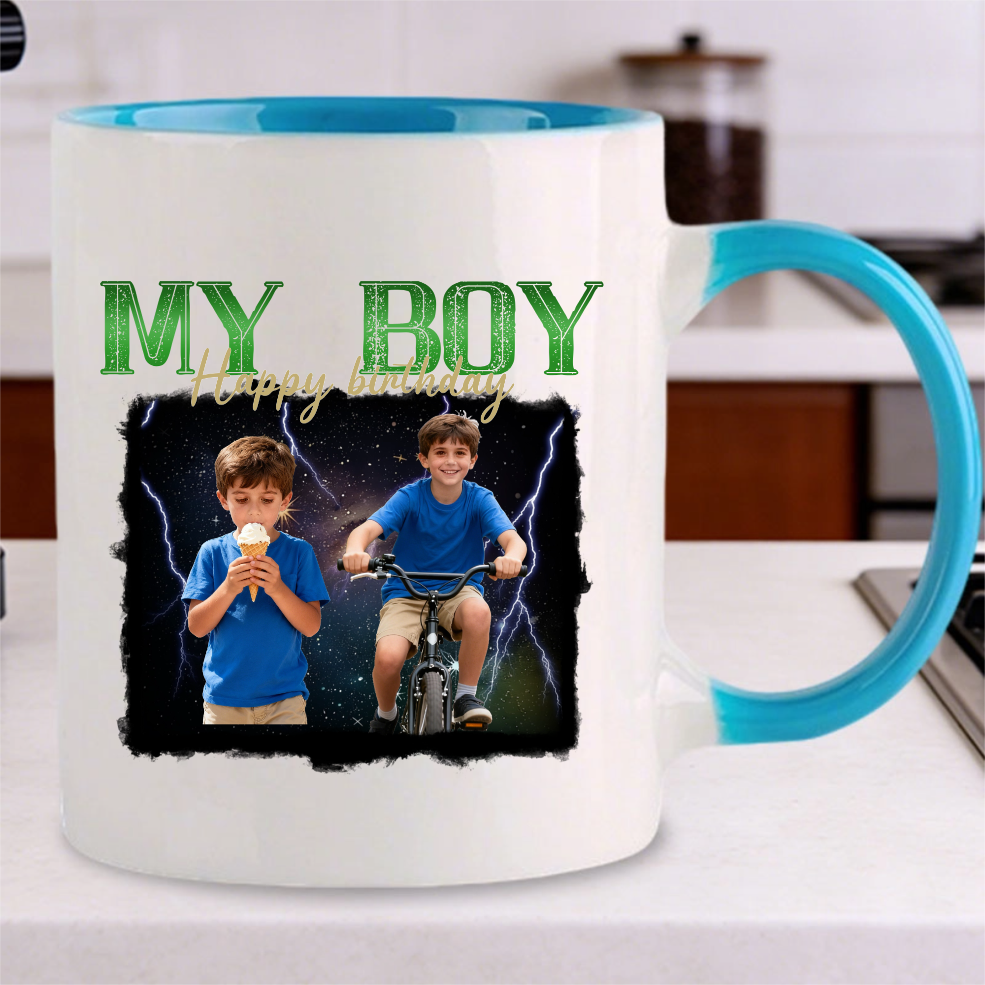 Galaxy Bootleg Personalized Mug, Gift for Kids, Children, Perfect for Birthday Celebrations
