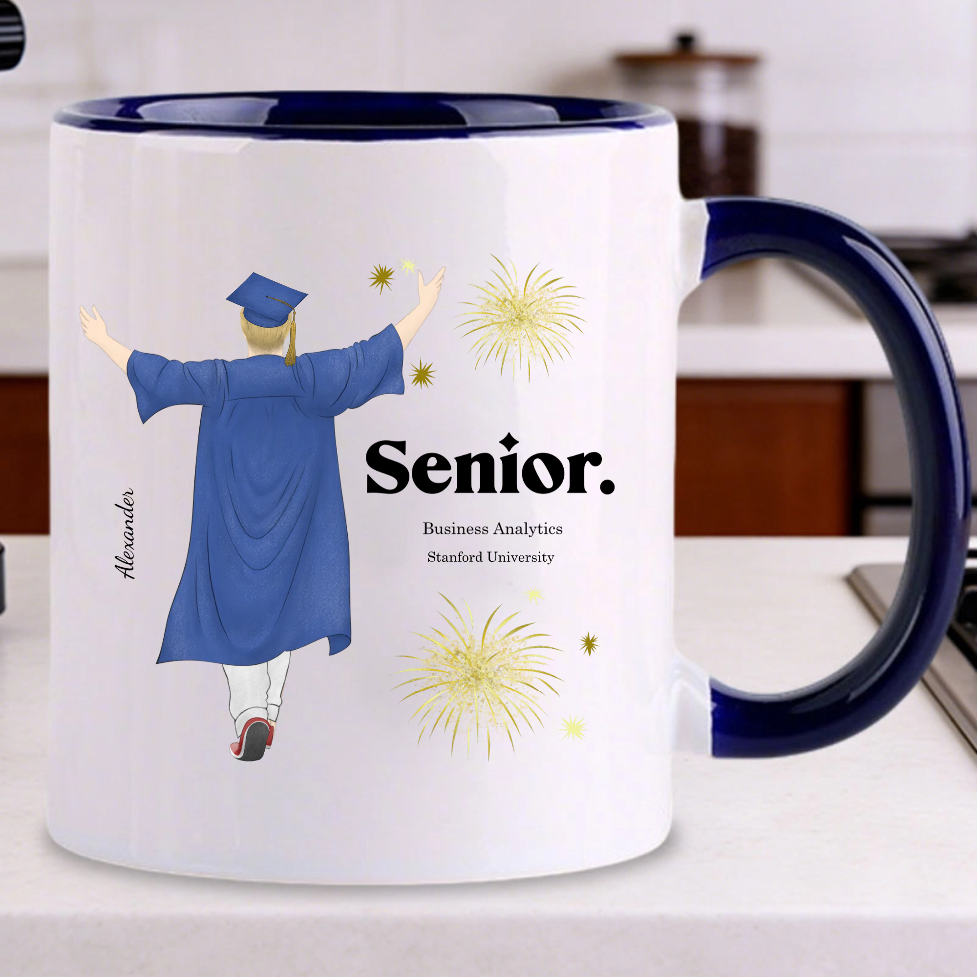 Graduation Celebration Personalized Mug, Perfect Gift for Graduates, Students, Celebrating Academic Milestones