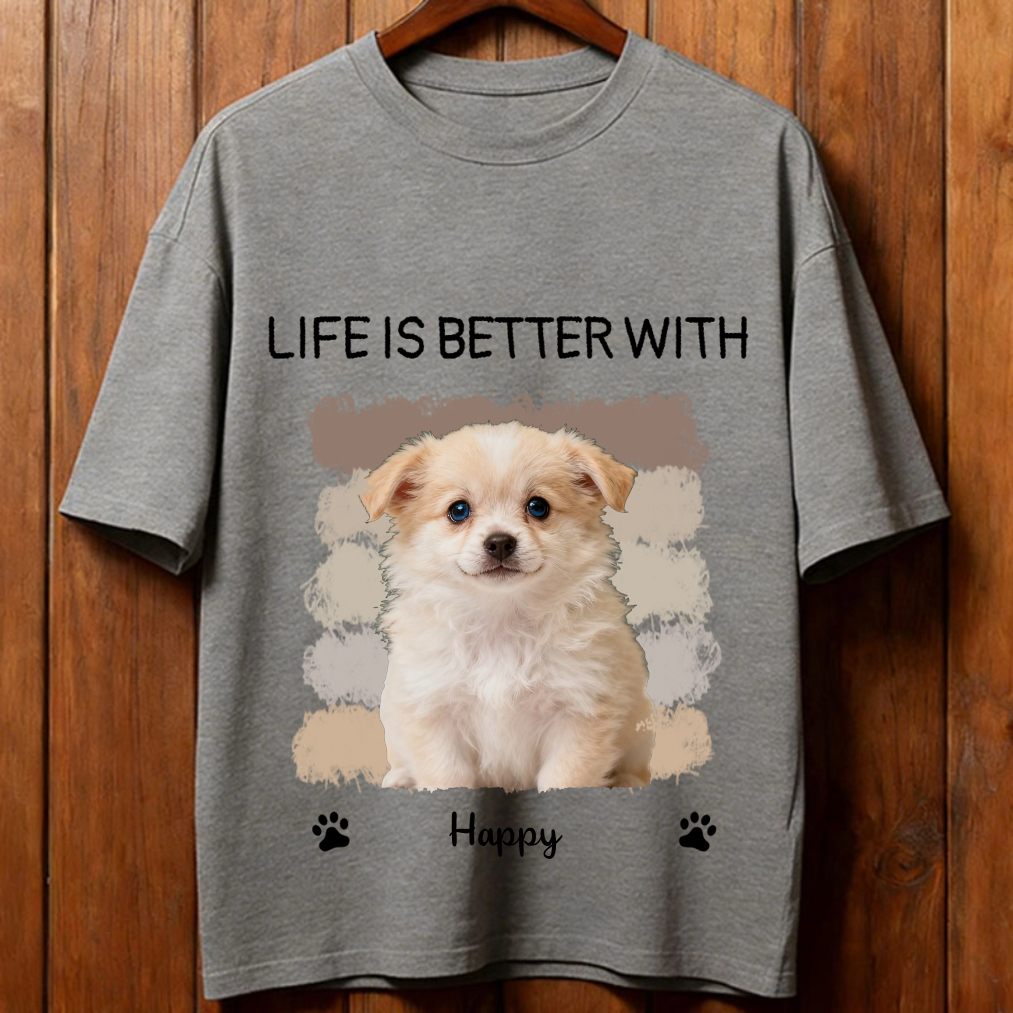 Life is Better With Pet Cotton T-Shirt, Unisex Gift for Dog, Cat, Pet Lovers, Perfect for Birthday, Christmas, Casual Wear