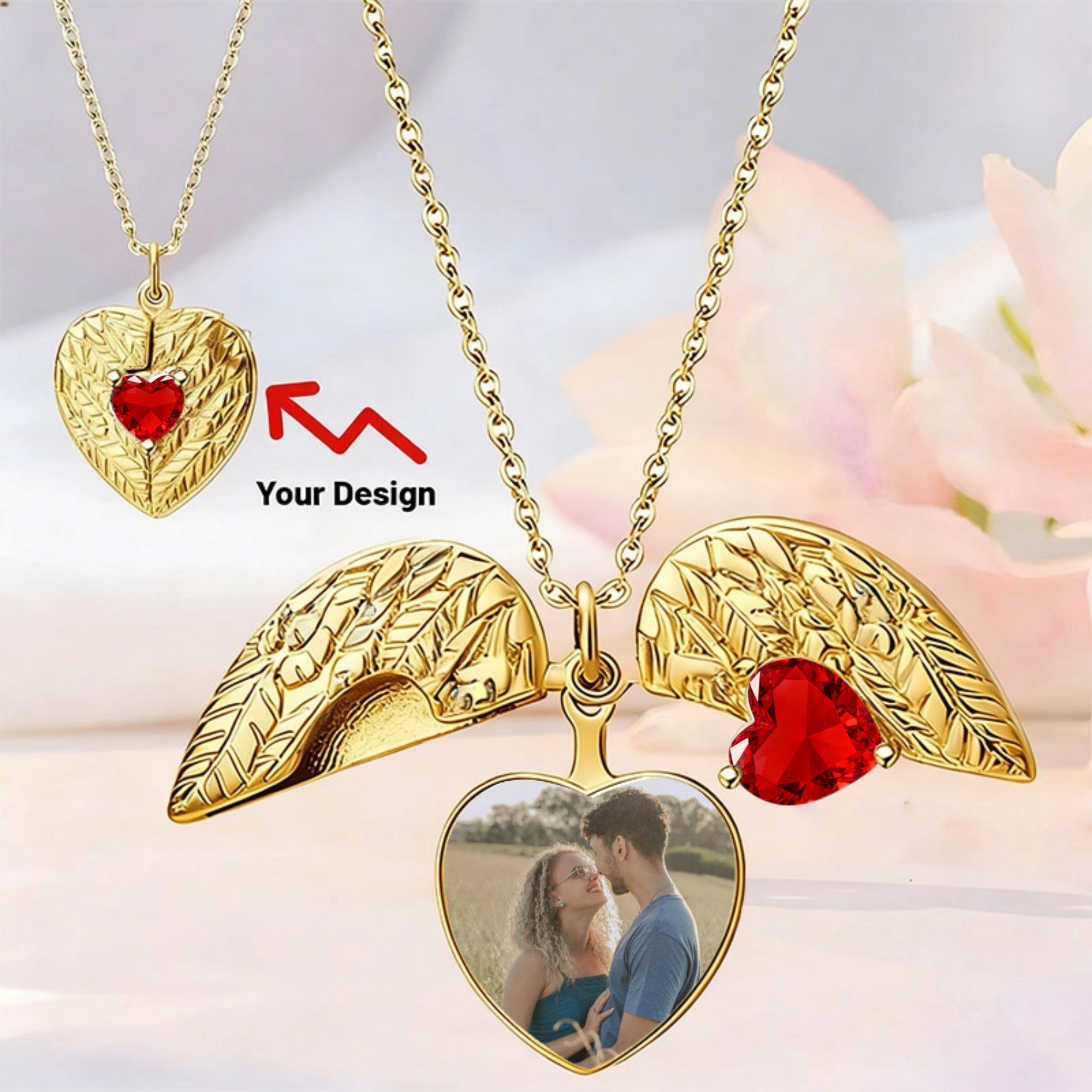 Forever in My Heart Photo Locket Personalized with Her Birthstone, Meaningful Gift for Her, Mom, Girlfriend, Perfect for Anniversary, Valentine’s Day, Romantic Milestone