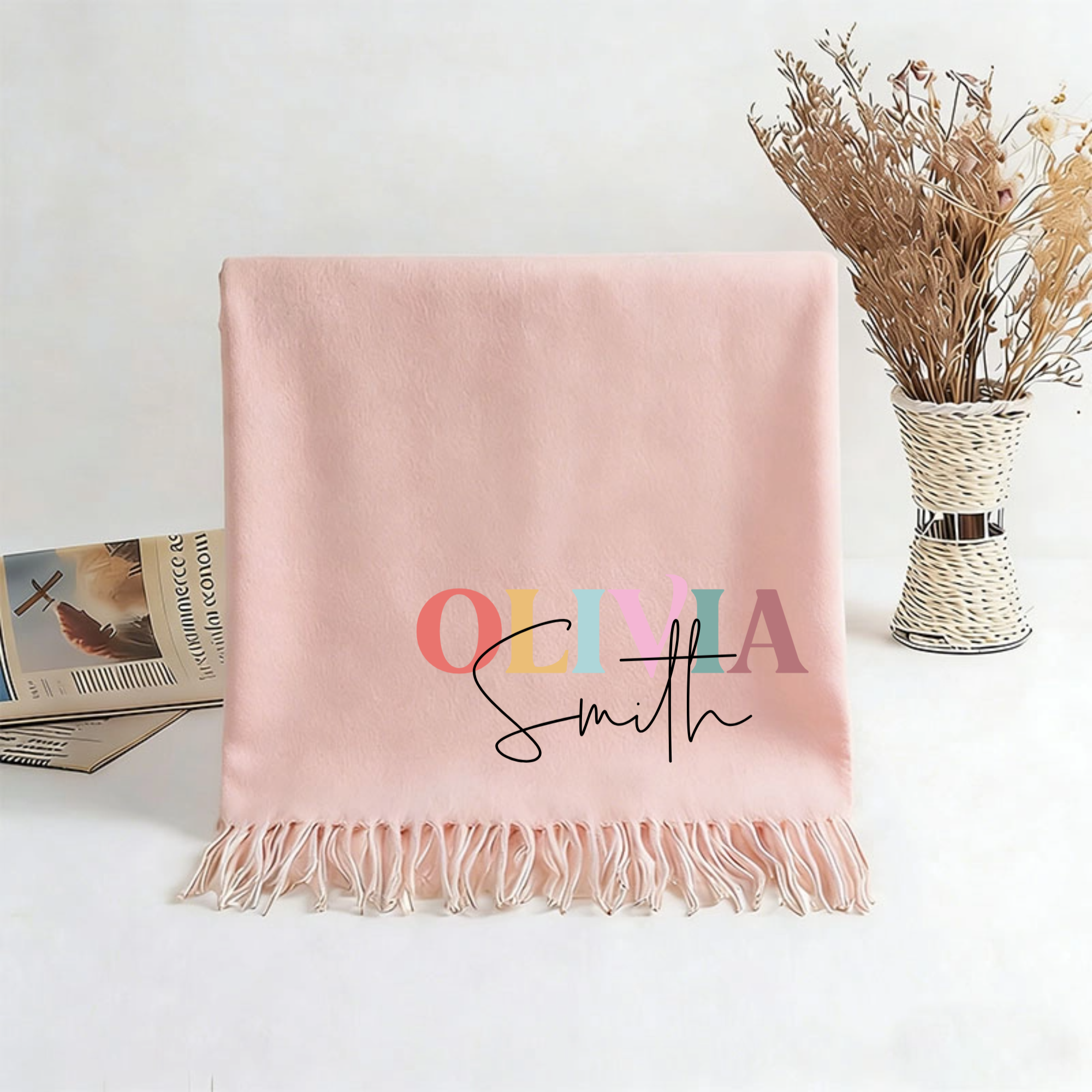 Personalized Colorful Name Scarf, Perfect for Birthdays, Christmas, Holidays, Special Occasions