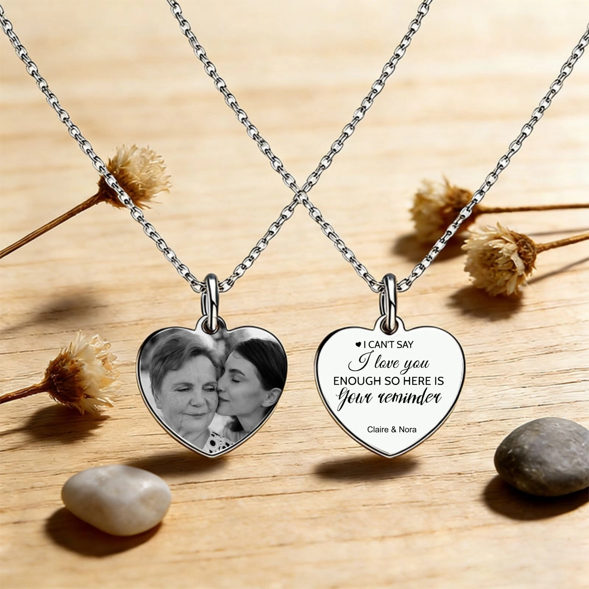 Custom Family Love Heart Necklace, Personalized Gift for Mother, Daughter, Couple, Perfect for Mother’s Day, Anniversary, Family Love