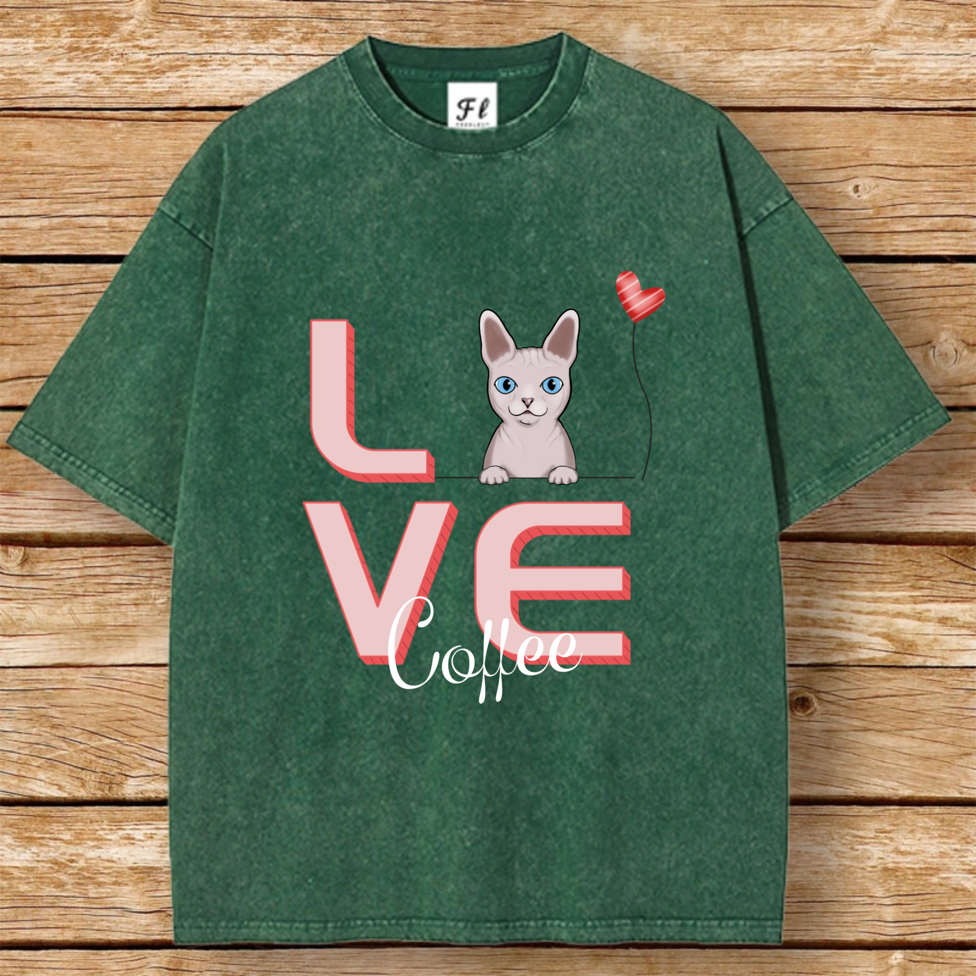 Personalized Retro Snowflake Washed Cotton T-shirt, Custom With A "Love" Pet Pattern, A Perfect Gift For Pet Lovers, Suitable For Both Men and Women, And Perfect For Casual Everyday Wear.
