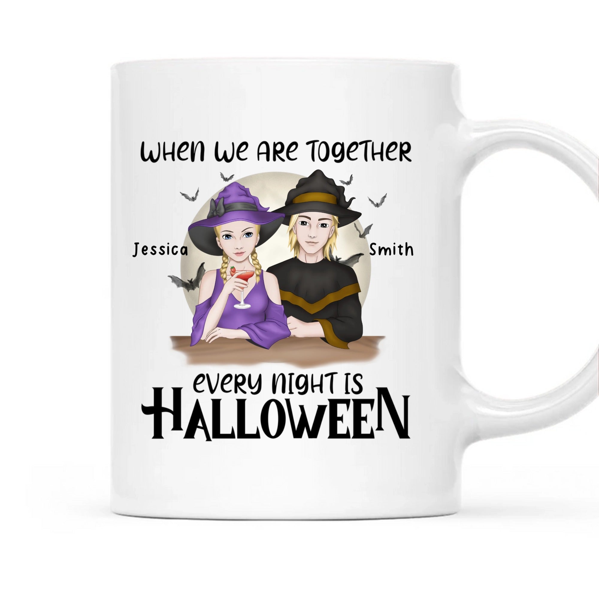 When We Are Together Every Night Is Halloween Personalized Mug Gift for Couples