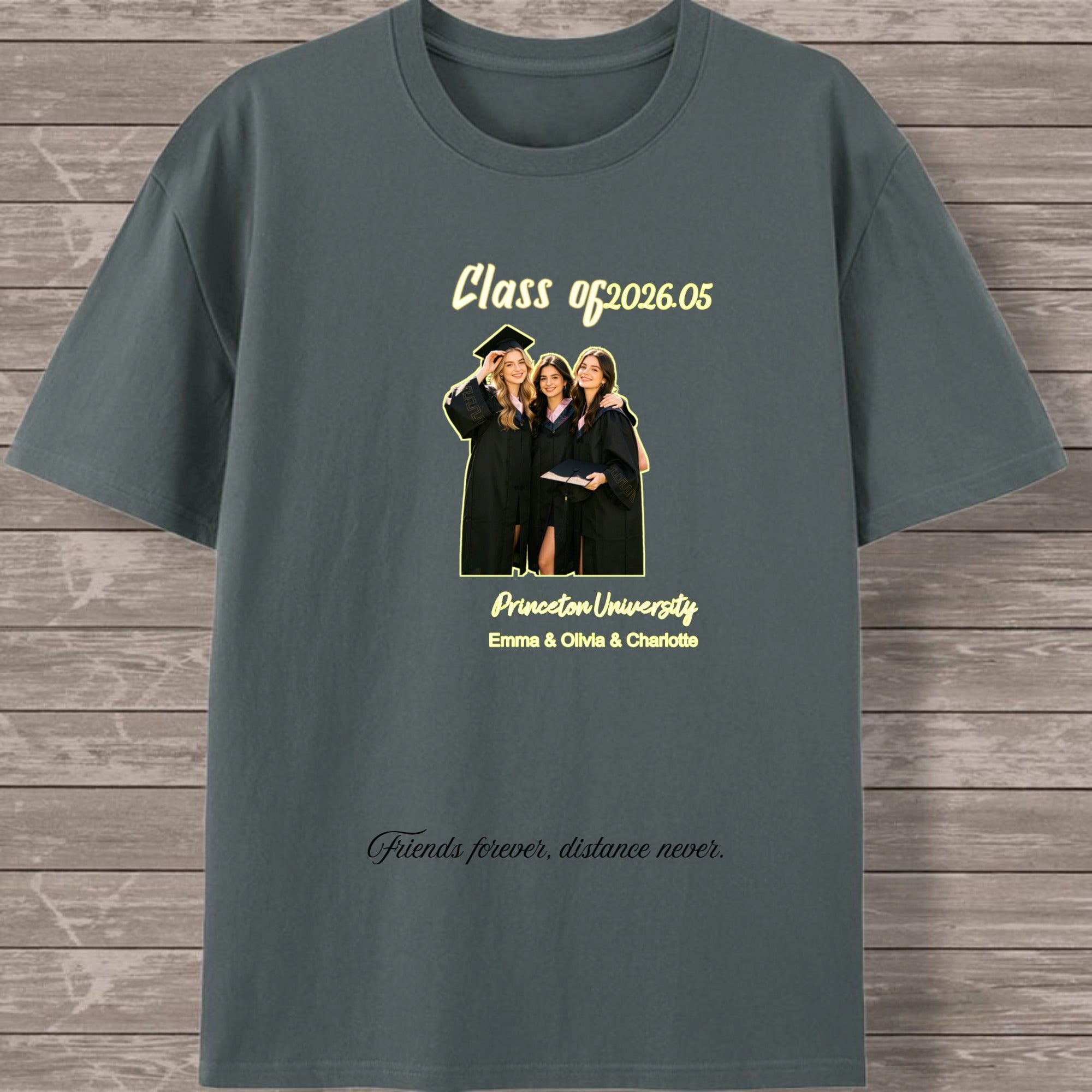 Personalized custom graduation photo shirts - the perfect unique and memorable gift for friends during the graduation season!