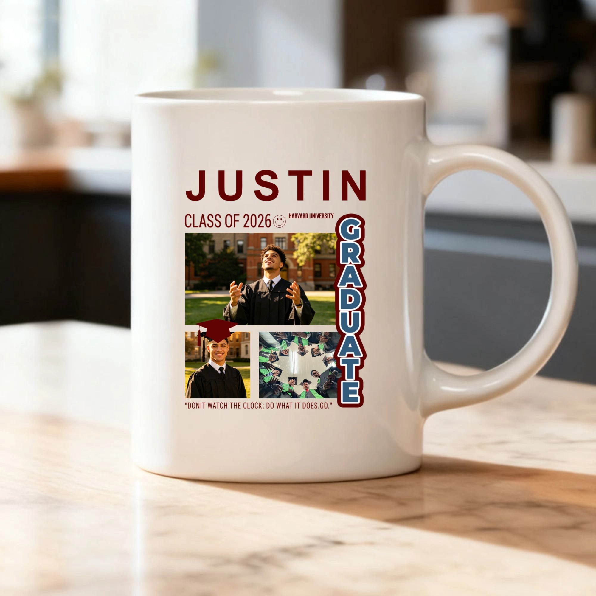 Personalized Graduation Photo Design, Custom Name Mug, The Perfect Gift For Graduates