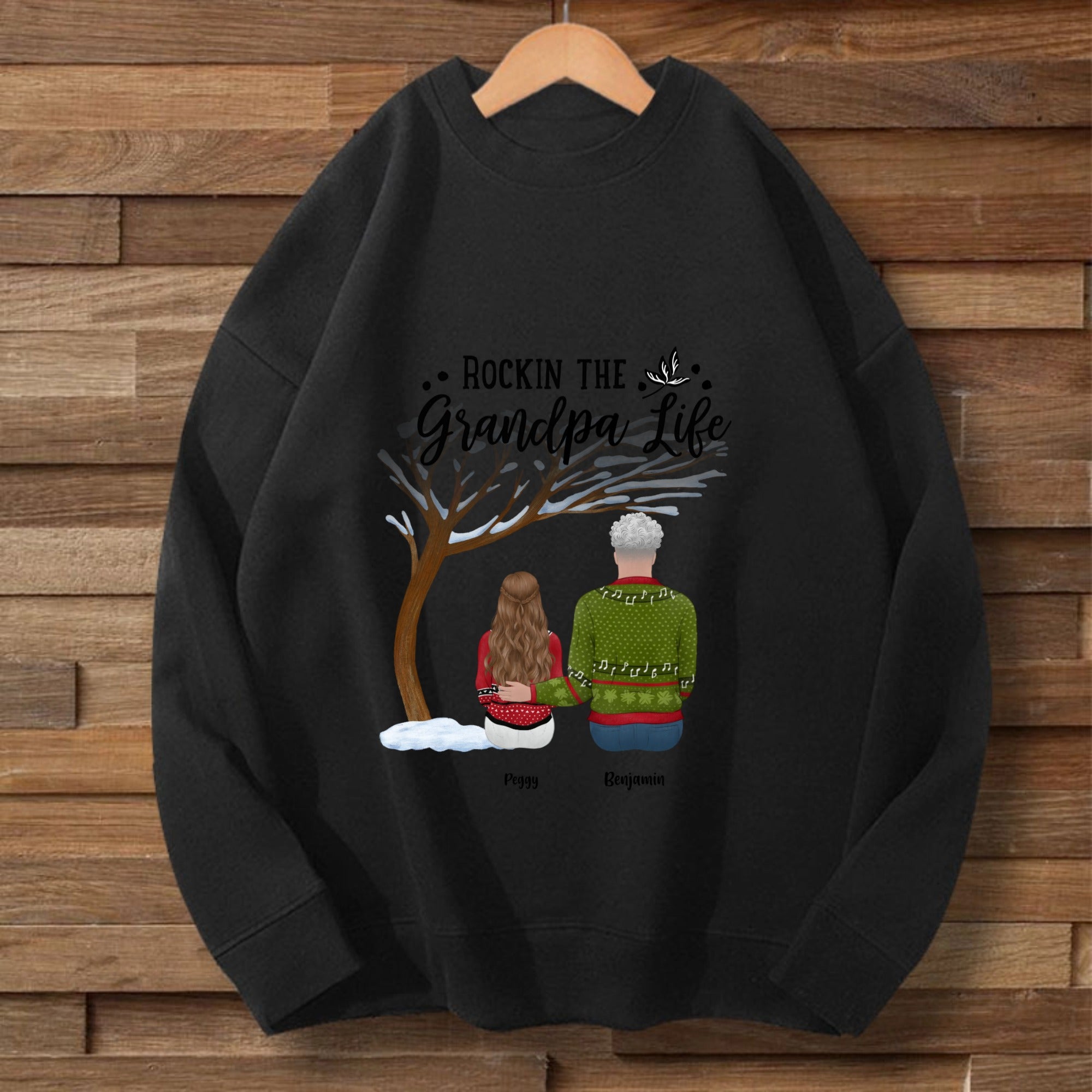 Rockin The Grandparent Life Personalized Sweatshirt, Holiday Gift For Grandparents, Family Christmas And Grandparents Day