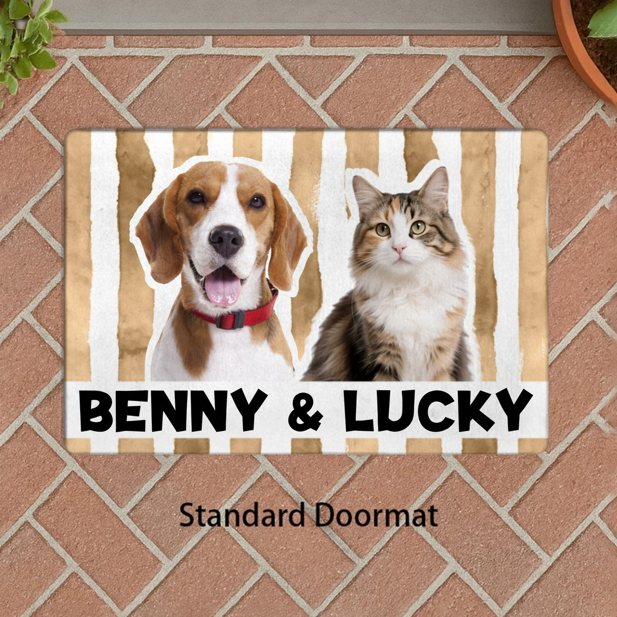 Personalized Multi‑Pet Portrait Design, Custom Doormat Product, the Perfect Gift for Pet Owners