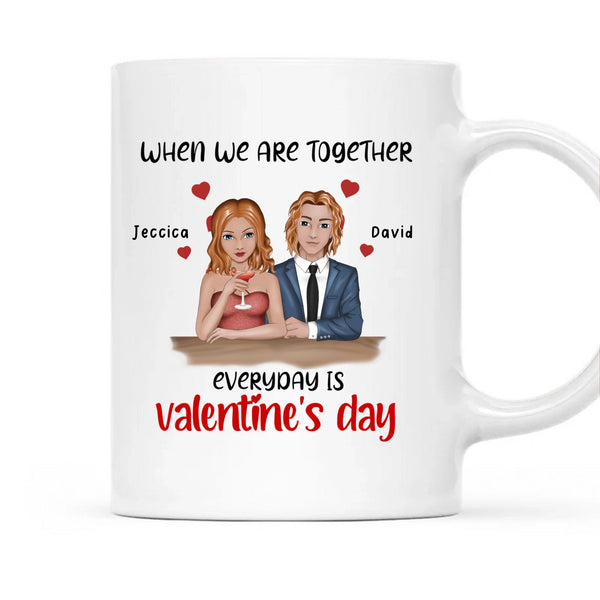 When We  Are Together White & Black Personalized Mug 350ml