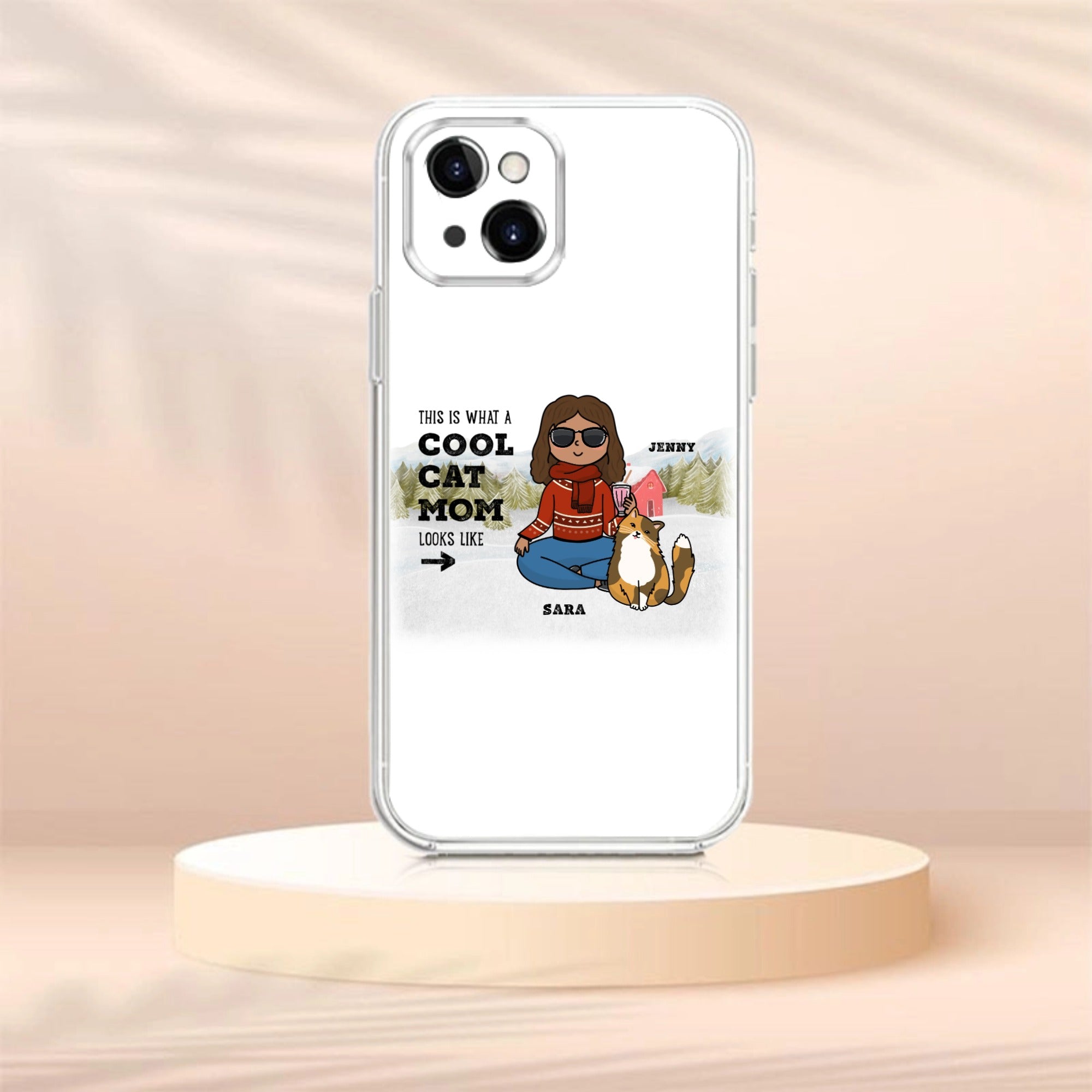 This is What a Cool Pet Mom Looks Like Christmas Personalized Phone Case, Holiday Gift For Dog Moms And Cat Moms