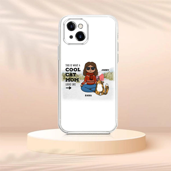 This is What a Cool Pet Mom Looks Like Christmas Personalized Phone Case, Holiday Gift For Dog Moms And Cat Moms