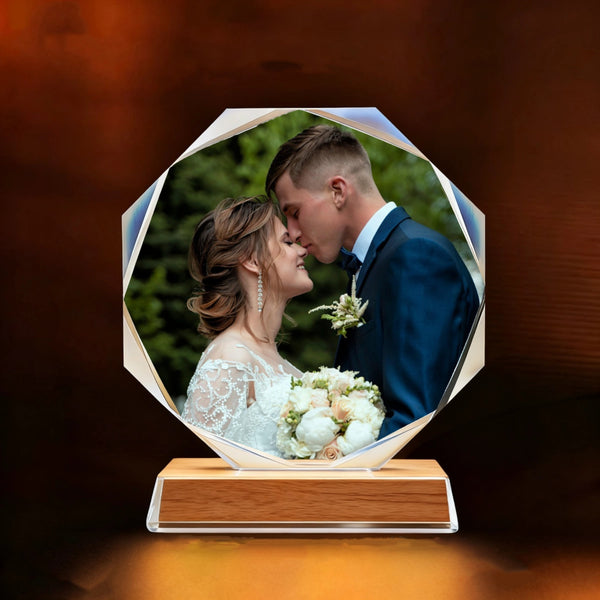 Customized Crystal Gift Trophy Creative Photo Album Desktop Ornaments Crystal Crafts Gifts for Mom, Friends and Couples