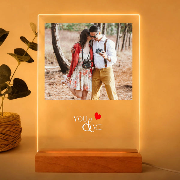 You & Me Personalized Night Light Christmas/New Year/Valentine's Day Gift for Self, Couples and More