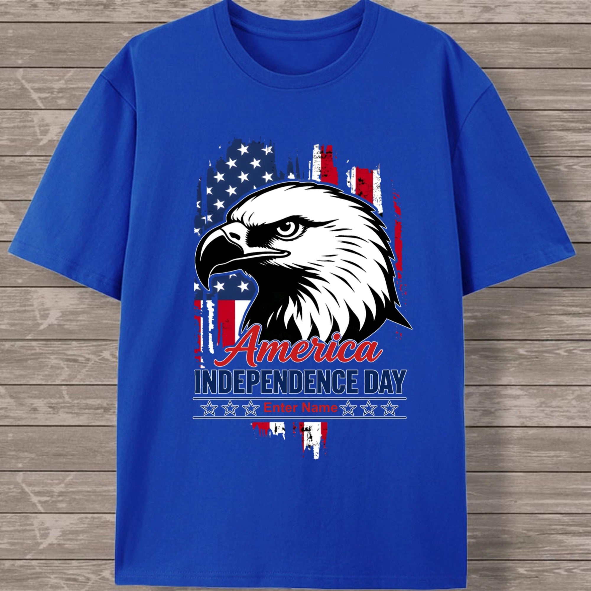 Customizable 4Th Of July American Eagle Shirt, Personalized Name Patriotic Independence Day Tee, Ideal Gift For Proud Americans